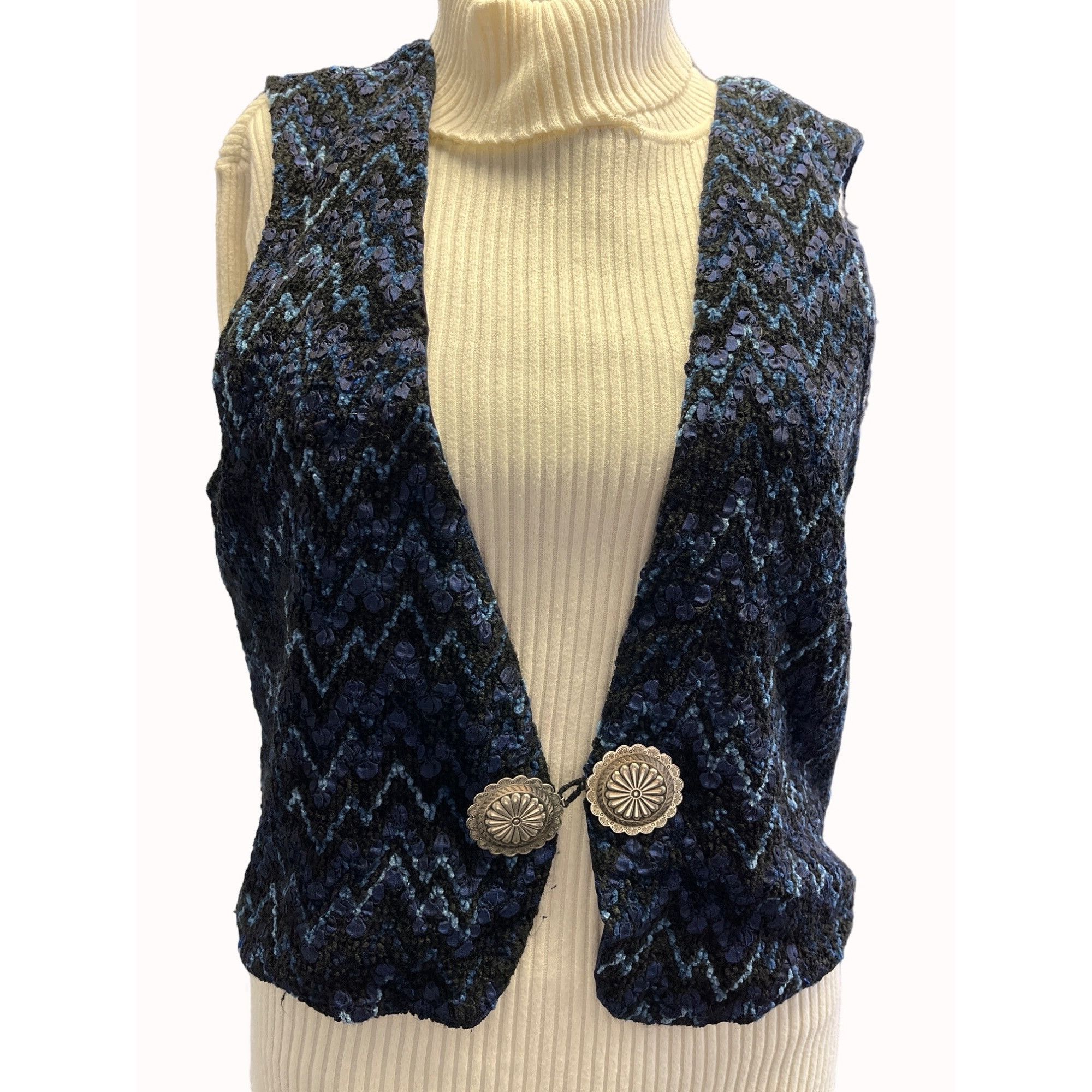 Other Saddle Ridge Vintage Collection Women's Navy Blue Vest Size Size M / US 6-8 / IT 42-44 - 1 Thumbnail