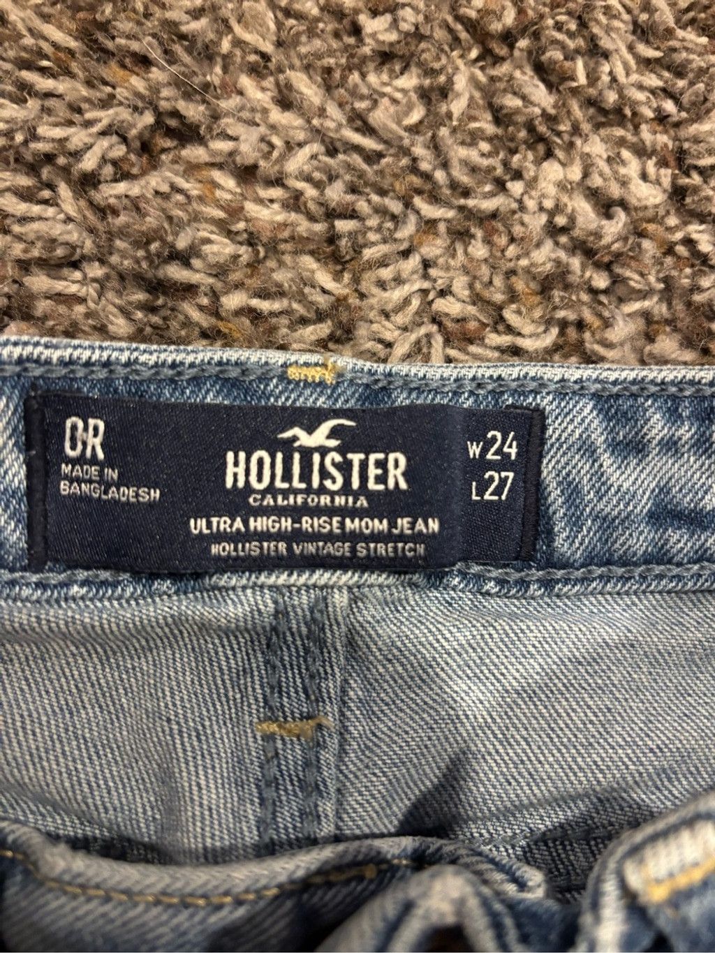 Hollister Hollister Ultra High-Rise Mom Smile Print Jeans Size 24" / US 00 / IT 34 - 6 Thumbnail