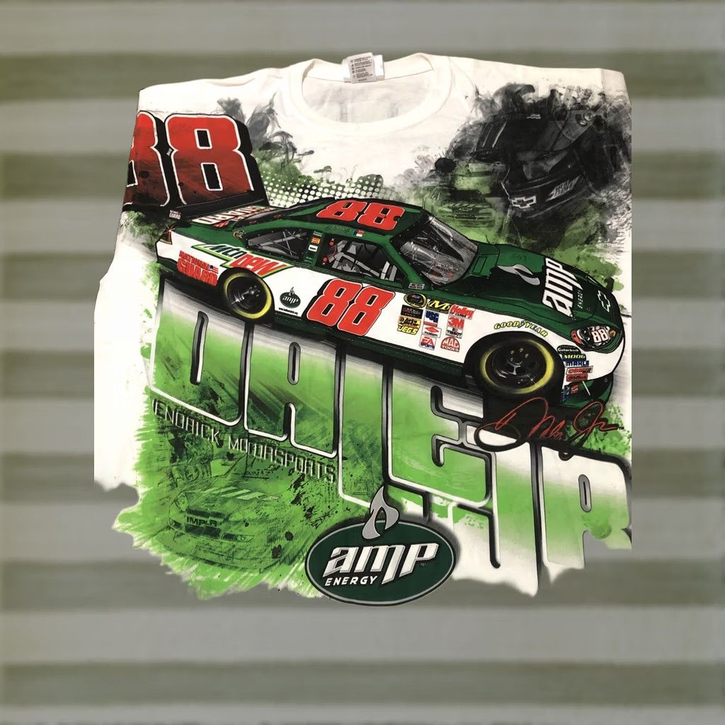 Chase Authentics Dale Earnhardt Jr Shirt Mens XL Nascar Chase Racing Mountain Dew AOP 88 VTG Size US XL / EU 56 / 4 - 1 Thumbnail