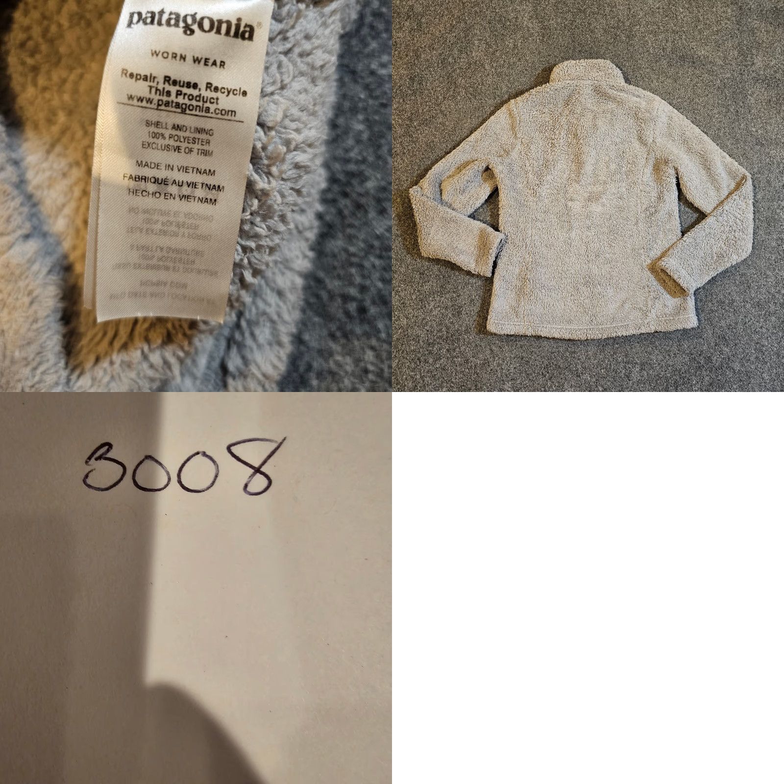 Patagonia Patagonia Sweatshirt Womens Small Gray Los Gatos Fuzzy Fleece 1/4 Zip Mock Neck Pullover Long Sleeve Size S / US 4 / IT 40 - 8 Thumbnail