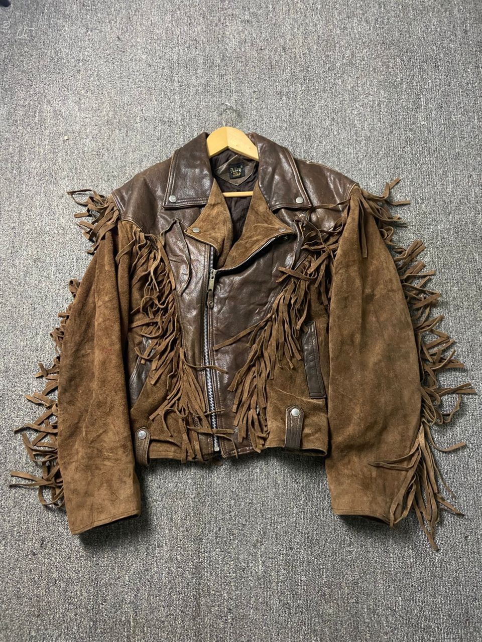 Japanese Brand Nice London Brand Leather Fringed Cowboy Jacket (191) Size US M / EU 48-50 / 2 - 1 Thumbnail