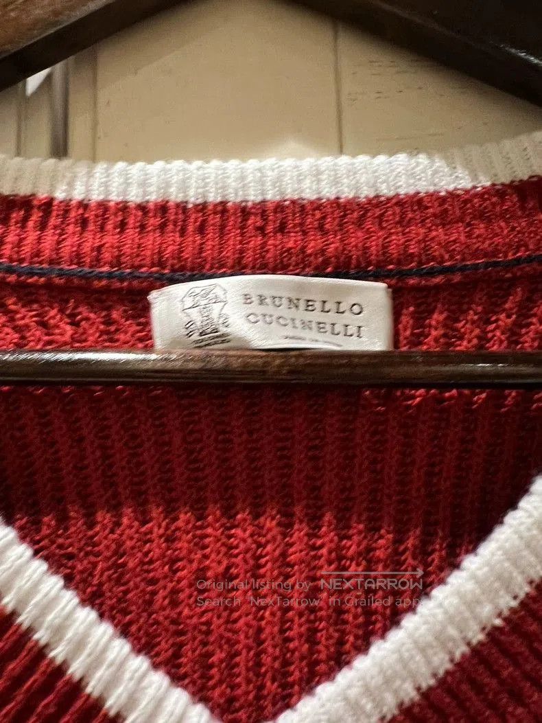 Brunello Cucinelli Brunello Cucinelli Red Sweater. Size US XL / EU 56 / 4 - 2 Thumbnail