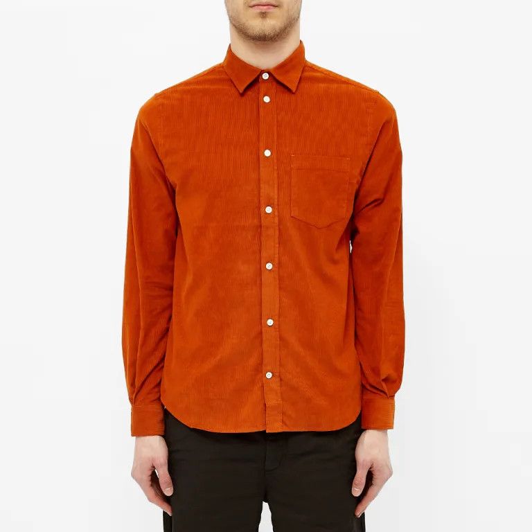Norse Projects Norse Projects Osvald Corduroy Cadmium Orange Shirt XL Size US XL / EU 56 / 4 - 2 Thumbnail