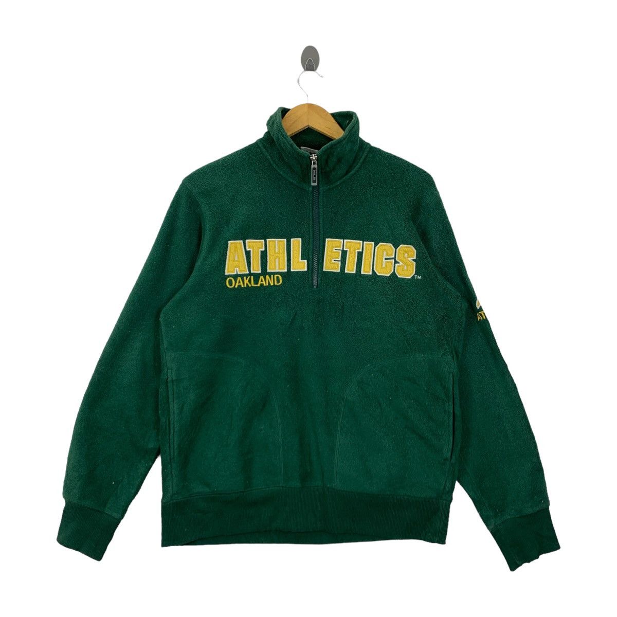 image of Oakland Athletics Mlb Baseball Team Big Logo Fleece in Green, Men's (Size Large)