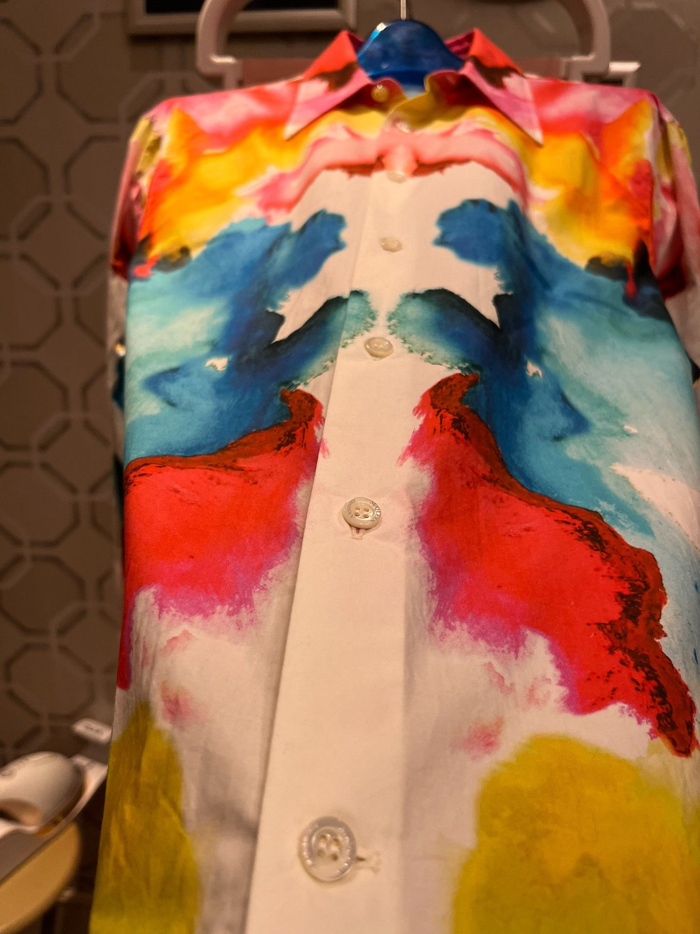 Alexander McQueen Alexander McQueen Watercolor Print Shirt Size US M / EU 48-50 / 2 - 1 Thumbnail