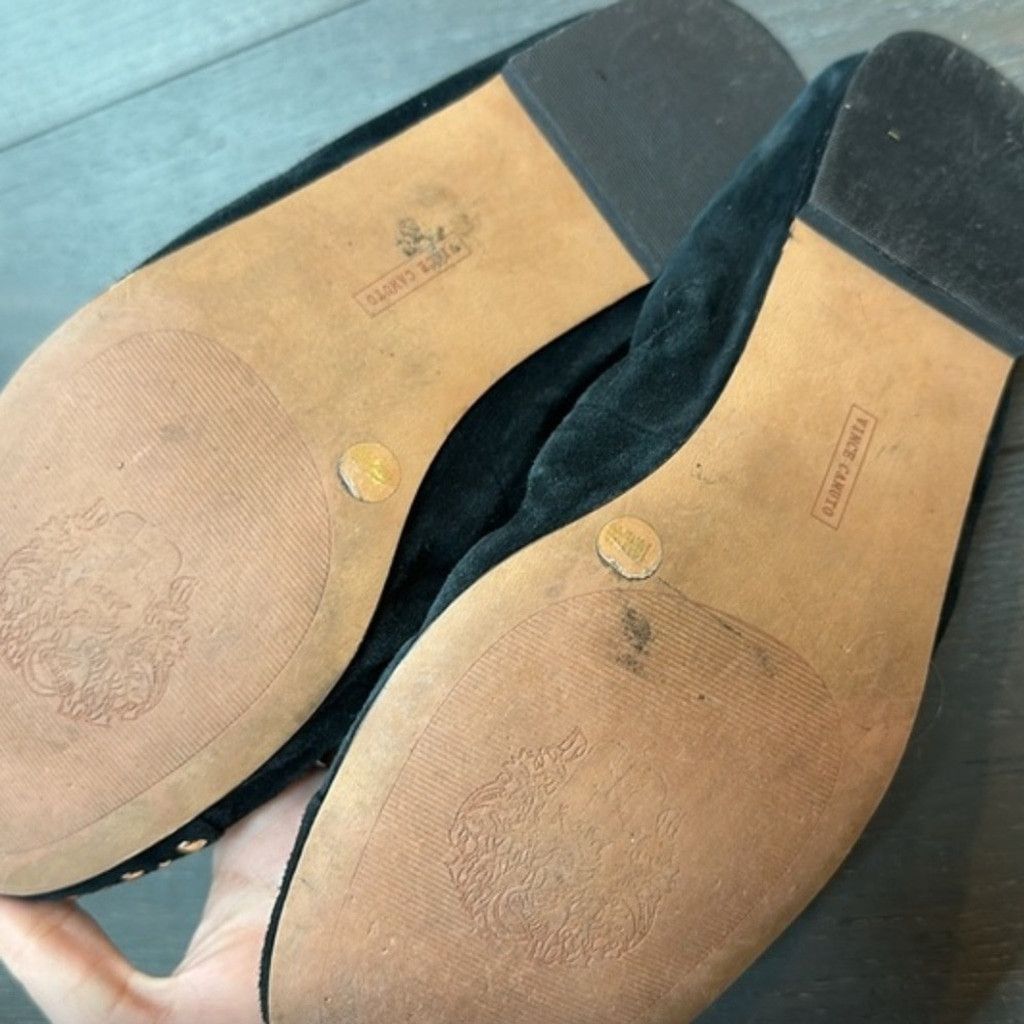 Vince Camuto Vince Camuto | Studded Black Suede Ballet Flats | Size: 10 Size US 10 / IT 40 - 3 Thumbnail