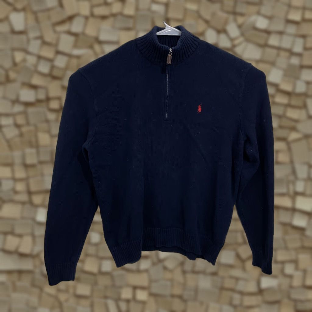 Polo Ralph Lauren Polo Ralph Lauren Sweater 1/4 Zip Shirt Men XL Blue Size US XL / EU 56 / 4 - 1 Thumbnail