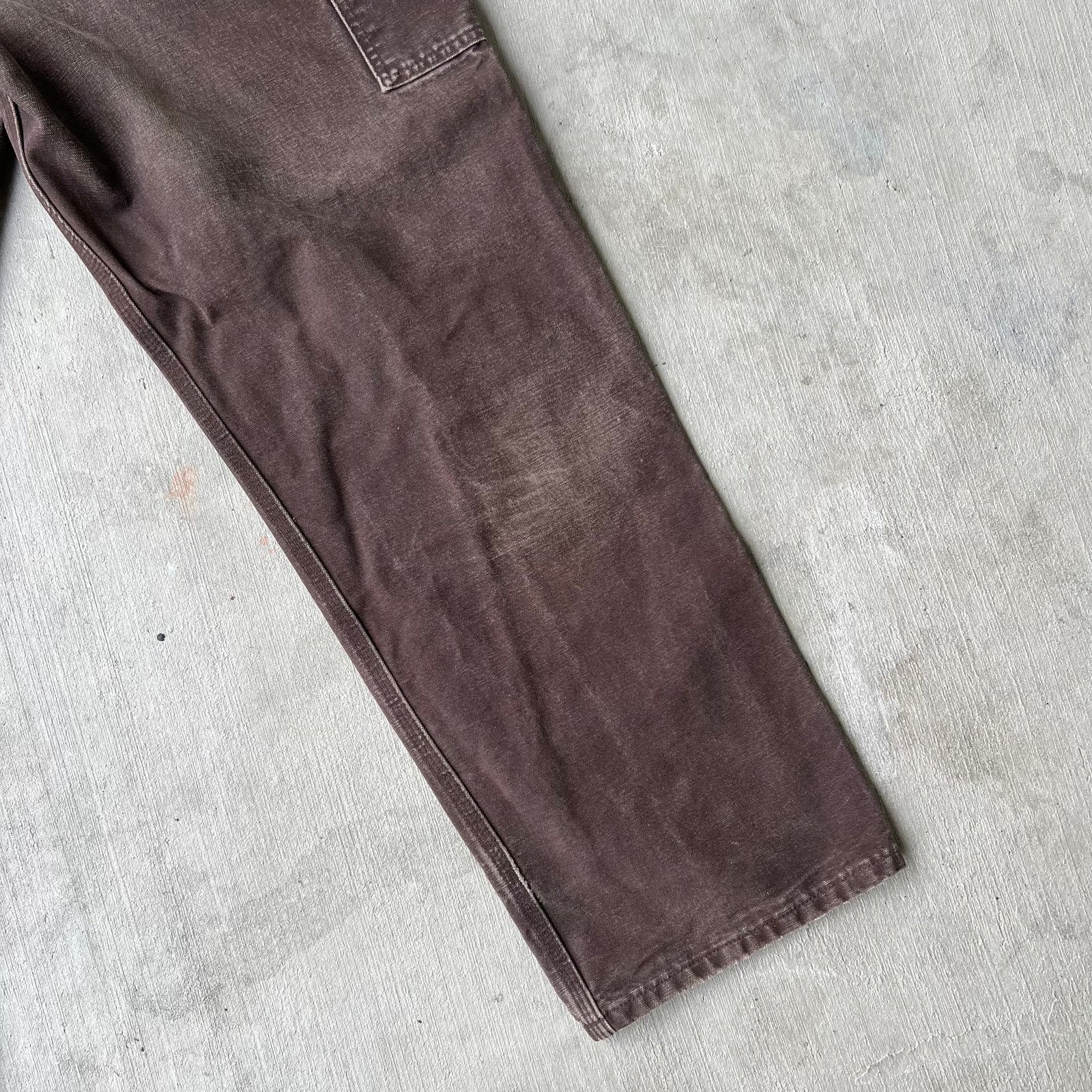 Carhartt × Vintage Carhartt brown faded double knee work wear carpenter pants Size US 36 / EU 52 - 9 Thumbnail