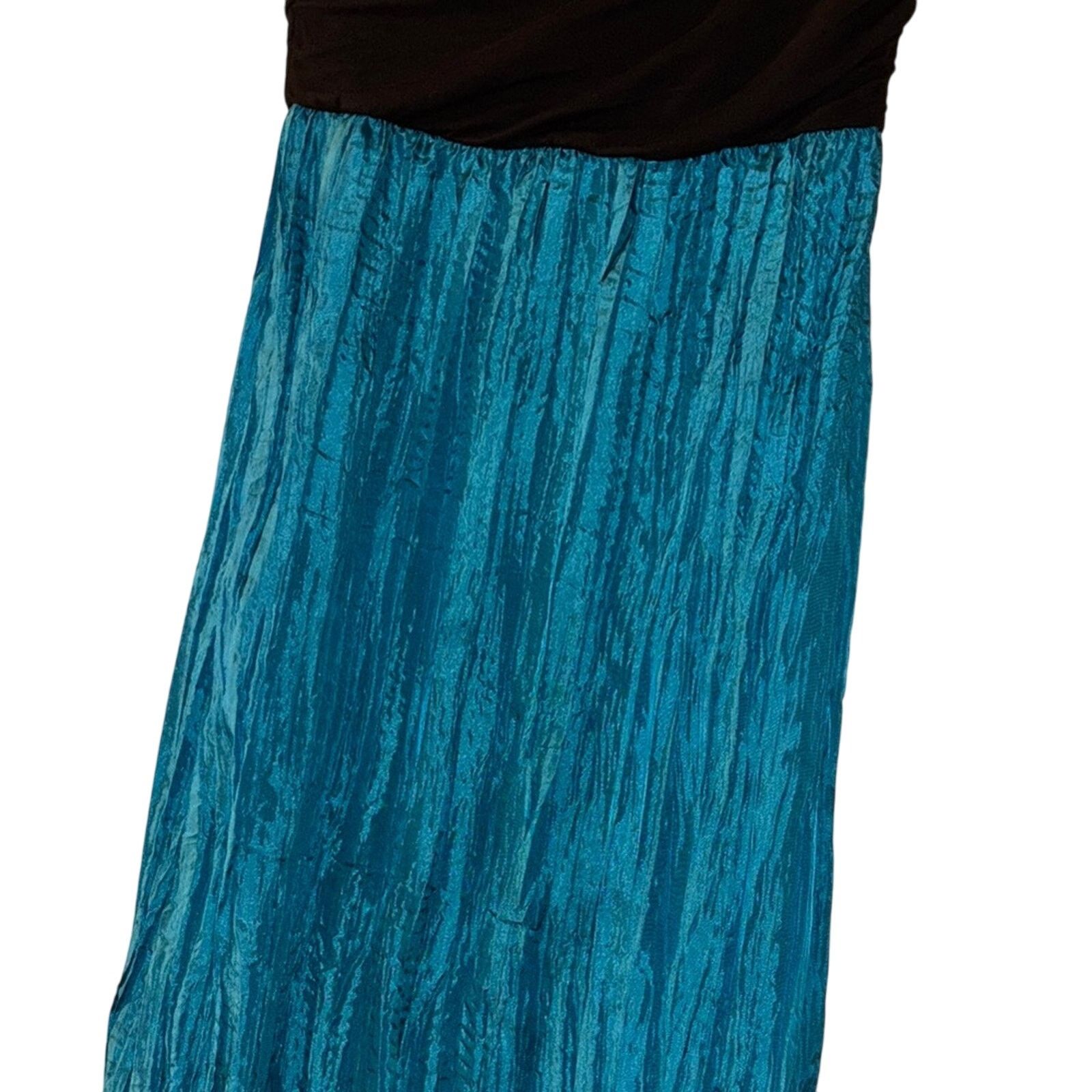 The Unbranded Brand Coco Avant Black/Teal Strapless Dress Size Small Size S / US 4 / IT 40 - 2 Thumbnail