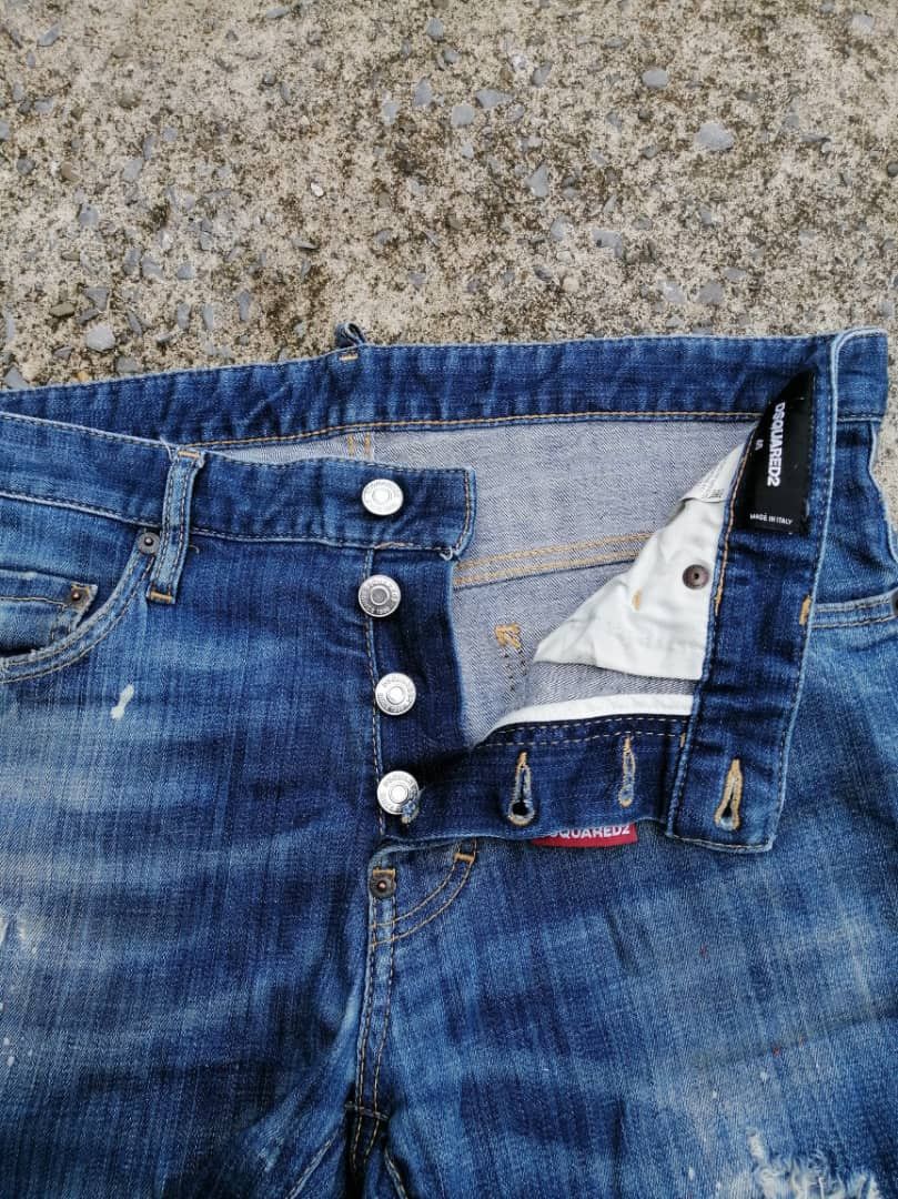 Dsquared2 Dsquared2 Blue J-Cotton Distressed Denim Jeans Size US 32 / EU 48 - 3 Thumbnail