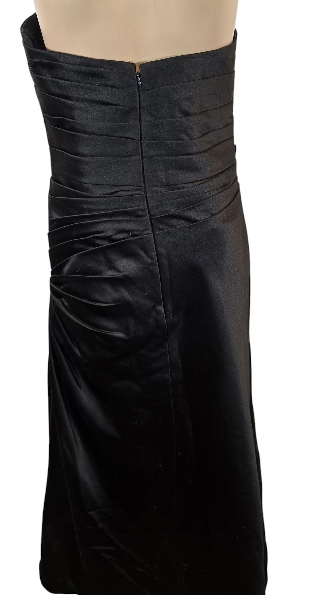 Designer Elegant D'ZAGE Black Strapless Bridesmaid Dress, Size 10 Size L / US 10 / IT 46 - 2 Thumbnail