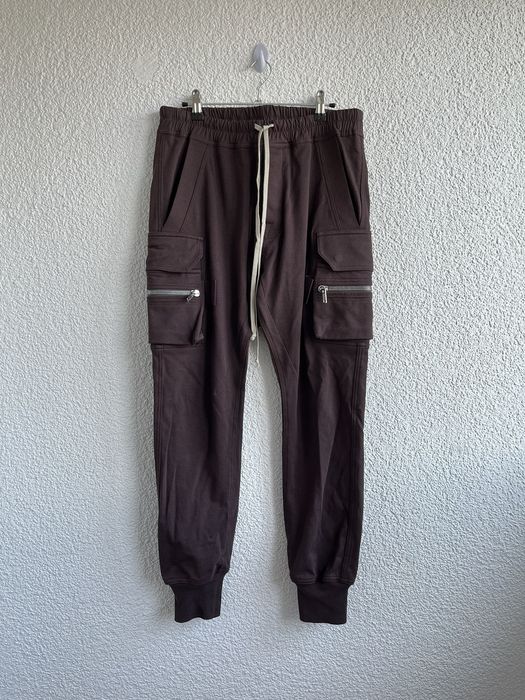 Rick Owens Rick Owens Oxblood Mastodon Cargo Pants Joggers