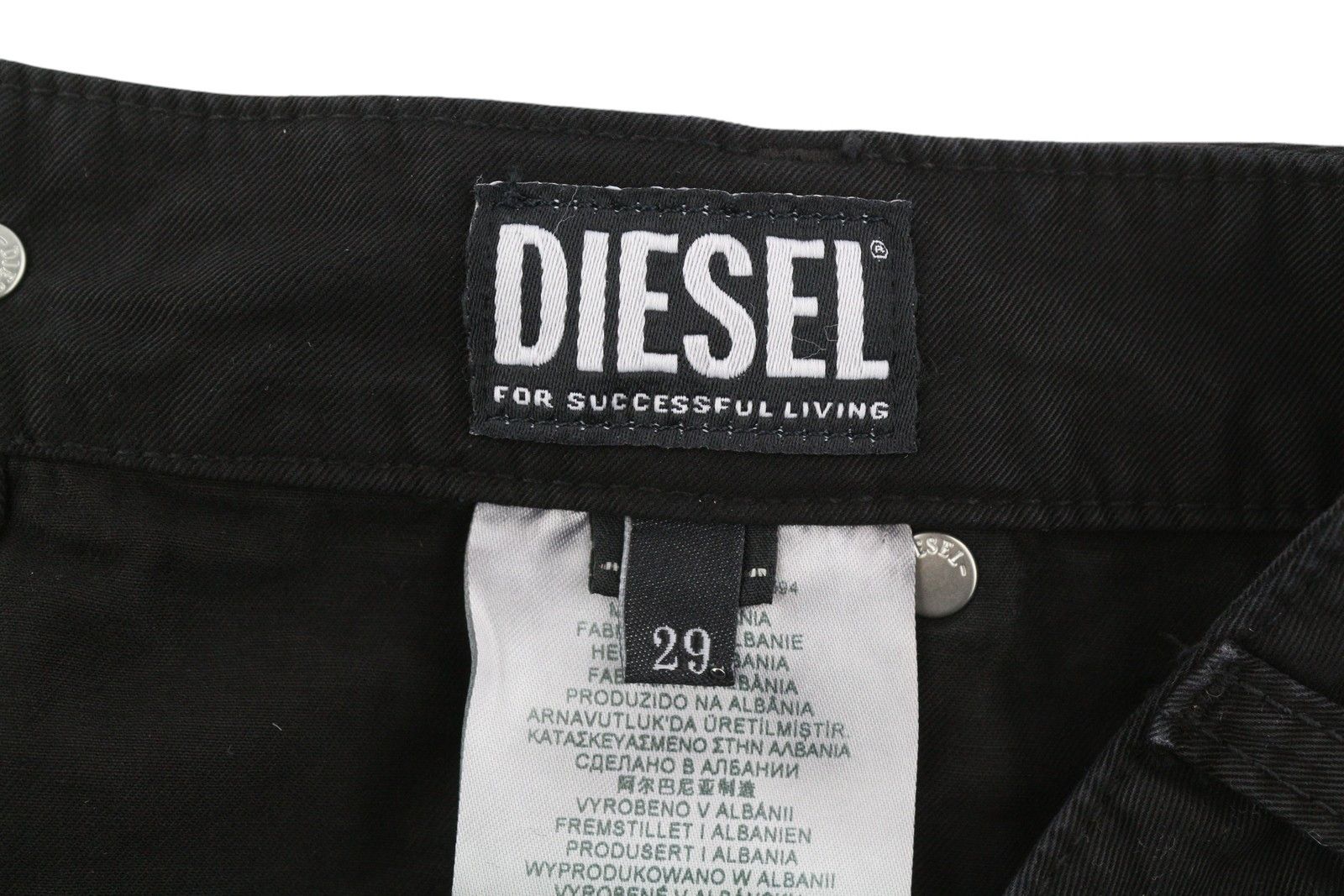 Diesel O-BEIGE W29 Black Twill Button Fly Mini Skirt 41318 Size 29" - 10 Thumbnail