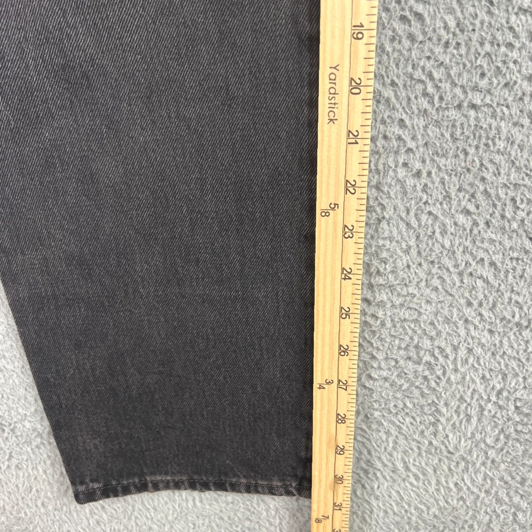 Levi's Levi's 94 Baggy Jeans Womens Size 25 Black High Rise Straight Leg Grunge Skater Size 42" / US 20 - 2 Thumbnail