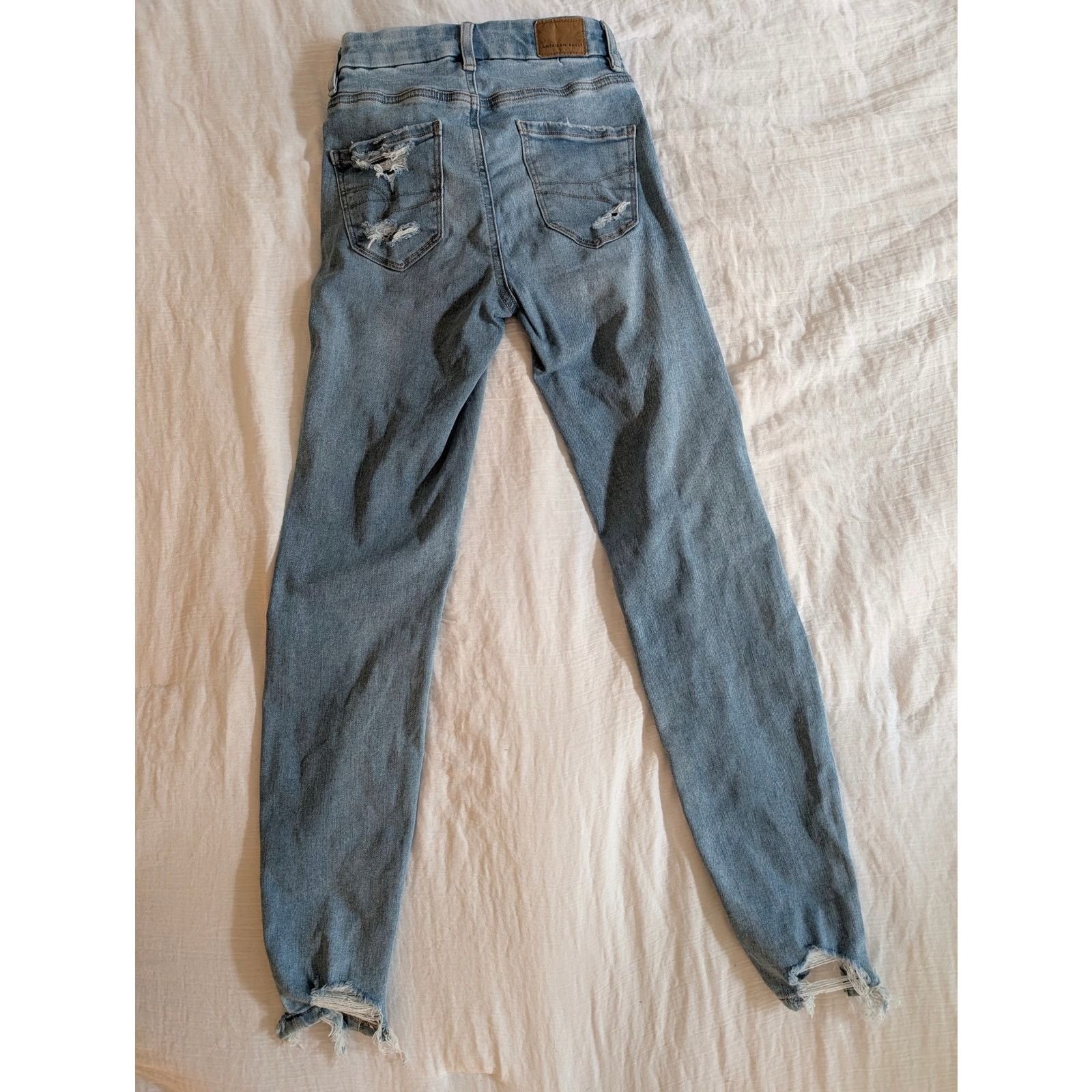American Eagle Outfitters American Eagle Next Level Stretch Ripped Jeans – Women’s XS Size 24" / US 00 / IT 34 - 2 Thumbnail