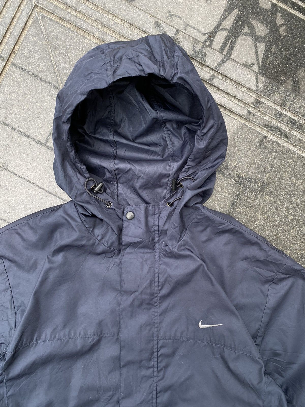 Nike × Vintage 90S NIKE VINTAGE BASIC LOGO Y2K OVERSIZED NYLON JACKET Size US L / EU 52-54 / 3 - 4 Thumbnail