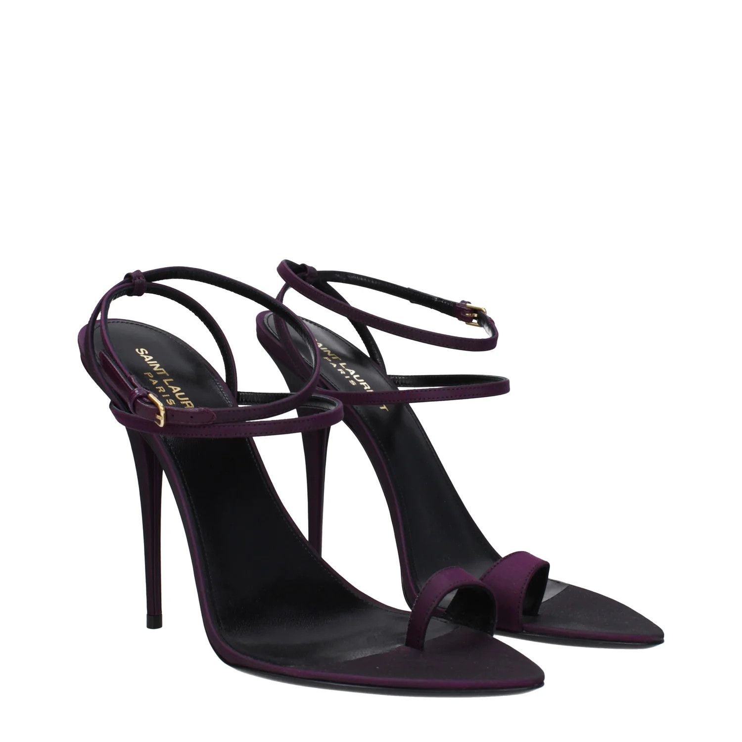 Saint Laurent Paris ob1o1e1224 Satin Pumps in Violet/Plum Size US 11 / IT 41 - 2 Thumbnail