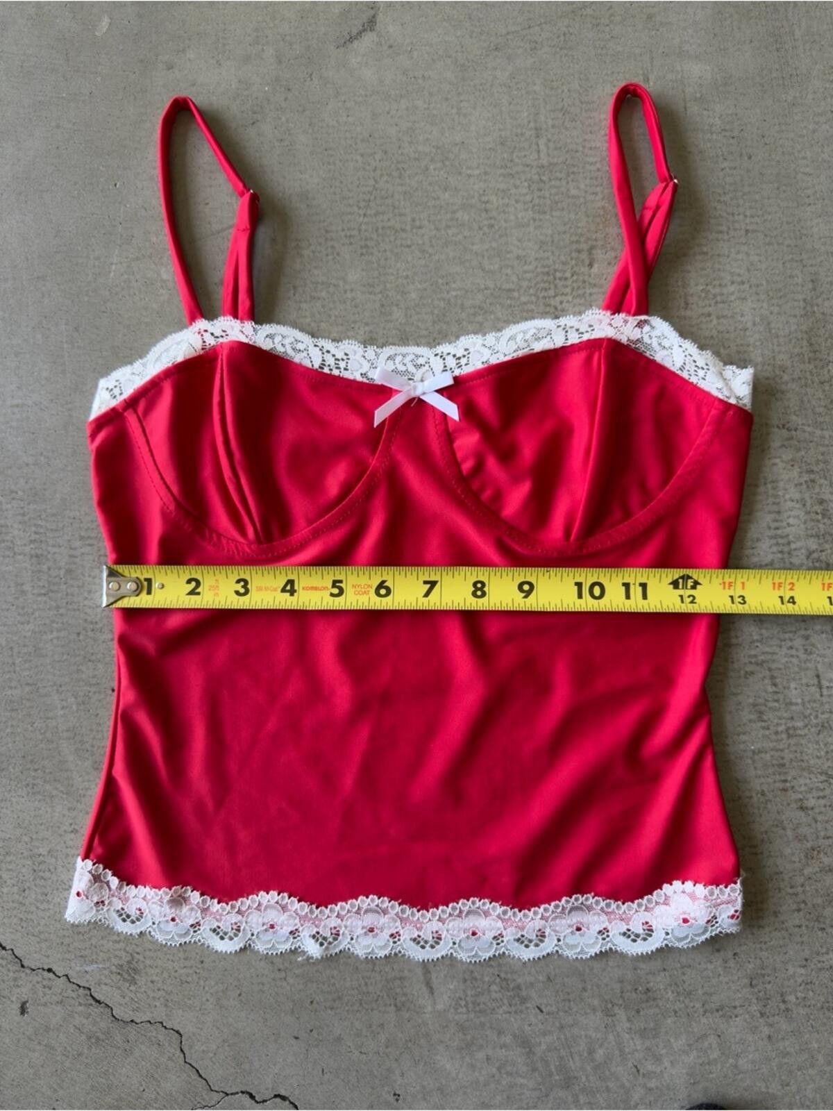 Other Fashion Nova / Lace Trim Cami Top / Red Size S / US 4 / IT 40 - 7 Thumbnail