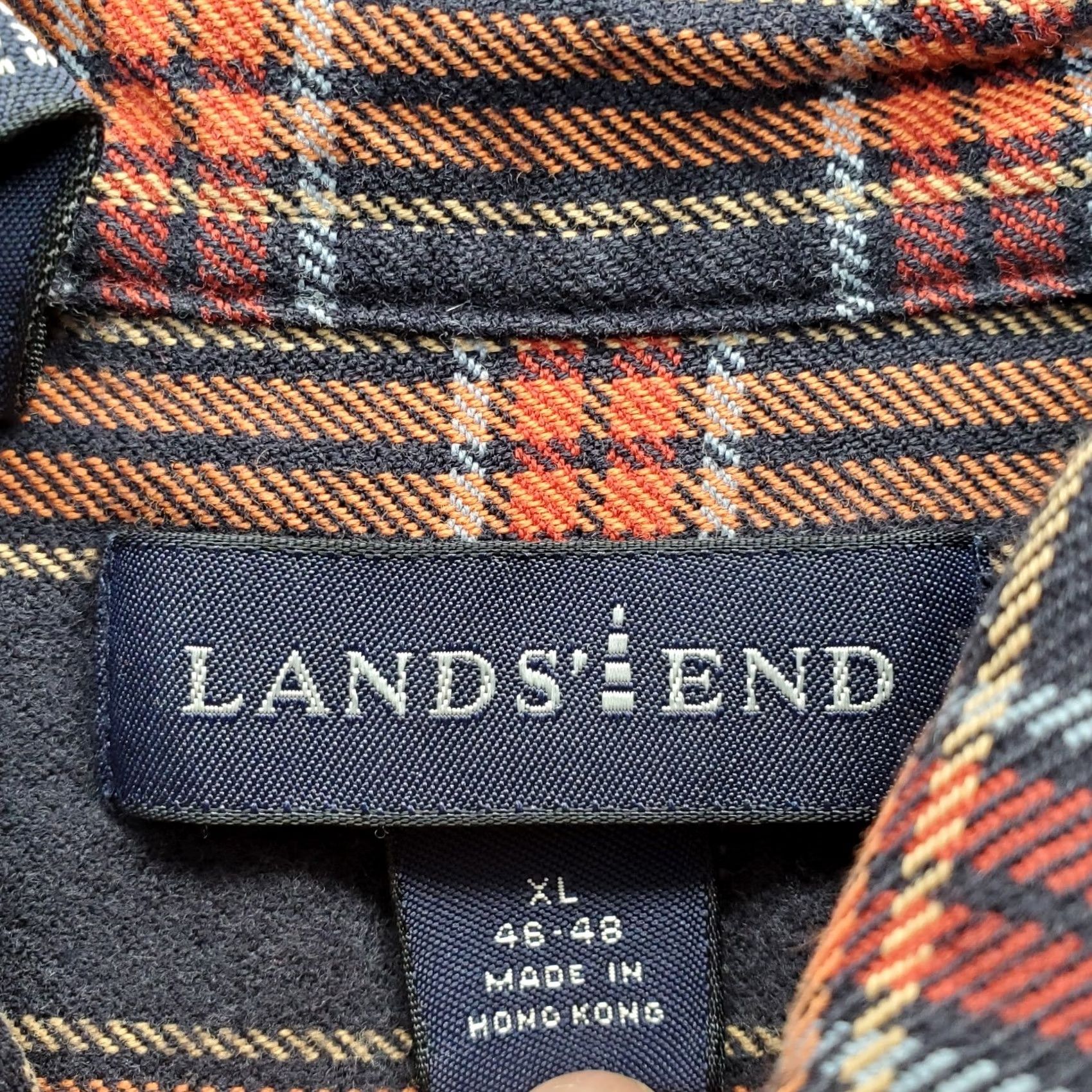 Lands' End Lands' End Mens XL Multicolor Plaid Shirt Button-Down Pocket Size US XL / EU 56 / 4 - 5 Thumbnail