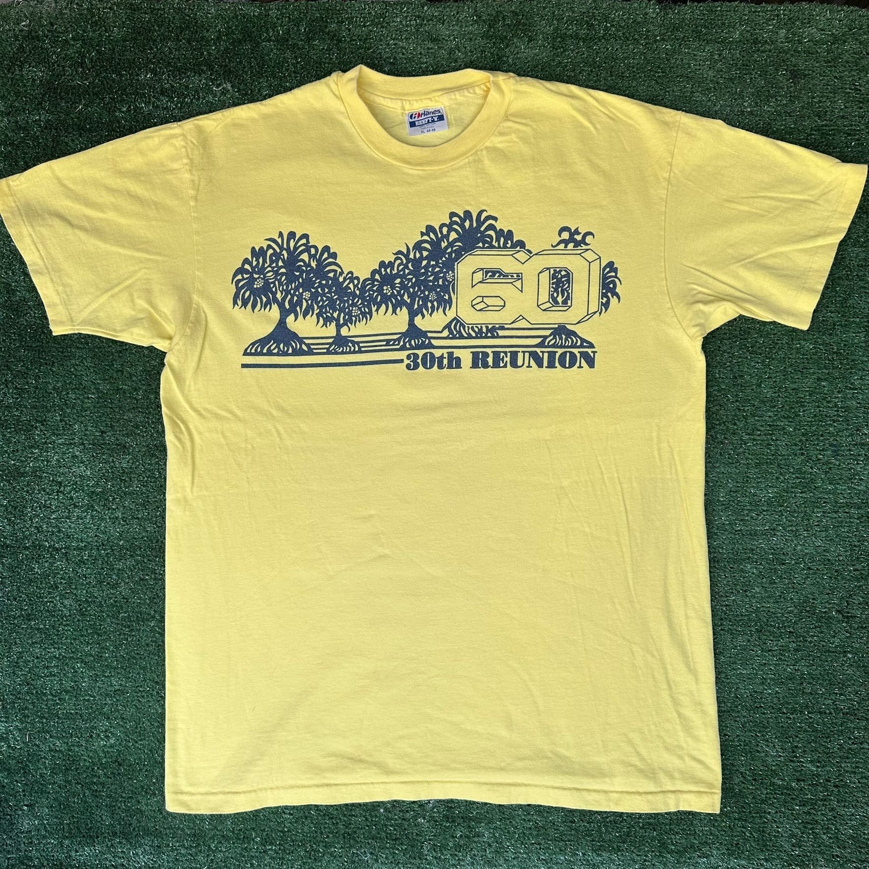 Hanes Vintage 90s Honolulu Punahou School Reunion T-Shirt Yellow L Size US L / EU 52-54 / 3 - 1 Thumbnail