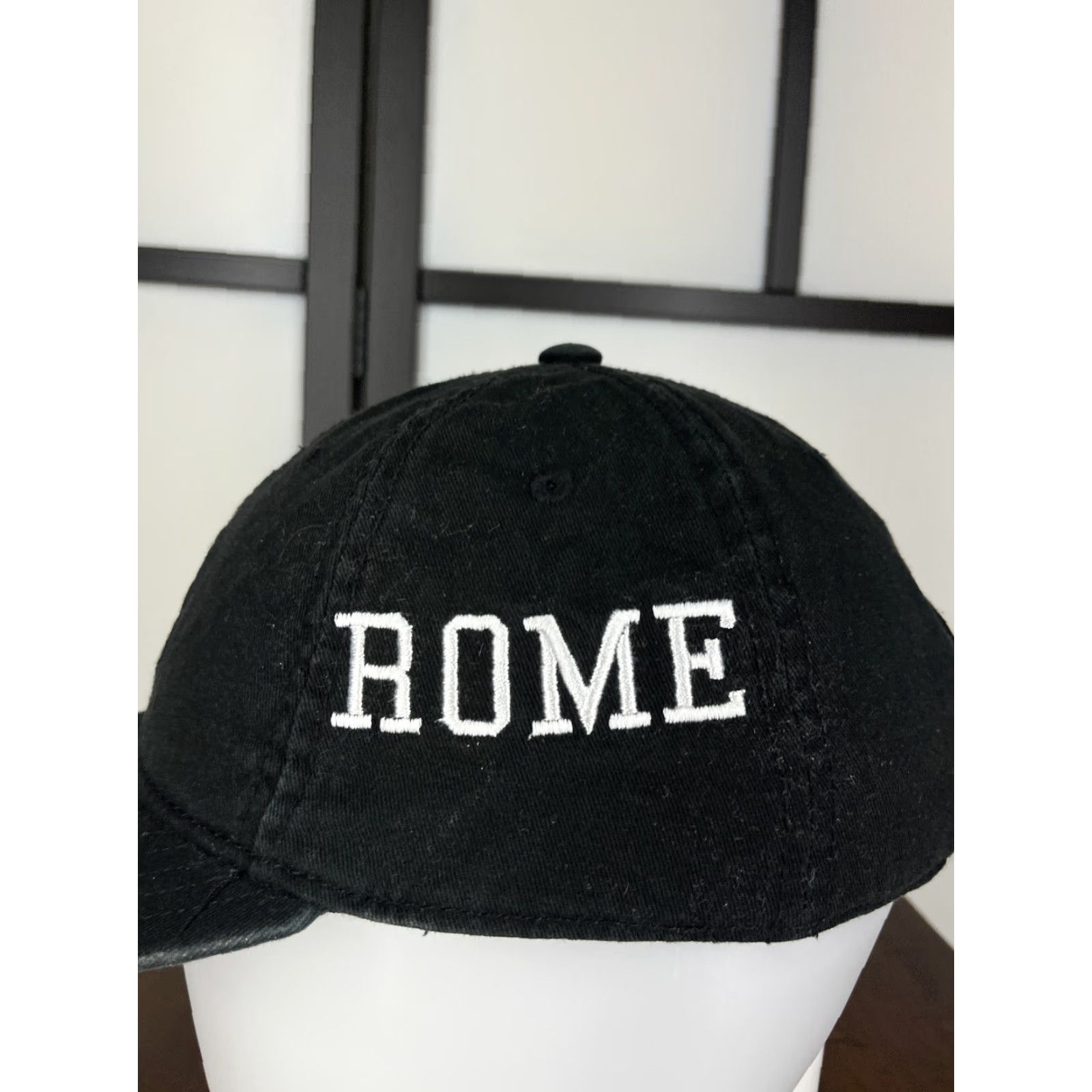 Adidas Adidas Hat Cap Strap Back Adult One Size Black Rome 3 Stripes 100% Cotton Golf Cap Logo Baseball Mens Hat Size ONE SIZE - 5 Thumbnail