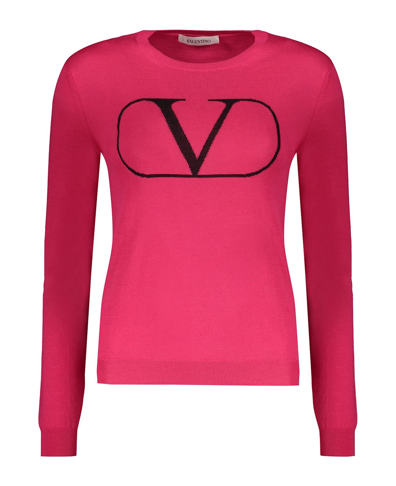 Valentino o1y0326 Crewneck Sweater in Fuchsia Size M / US 6-8 / IT 42-44 - 1 Thumbnail
