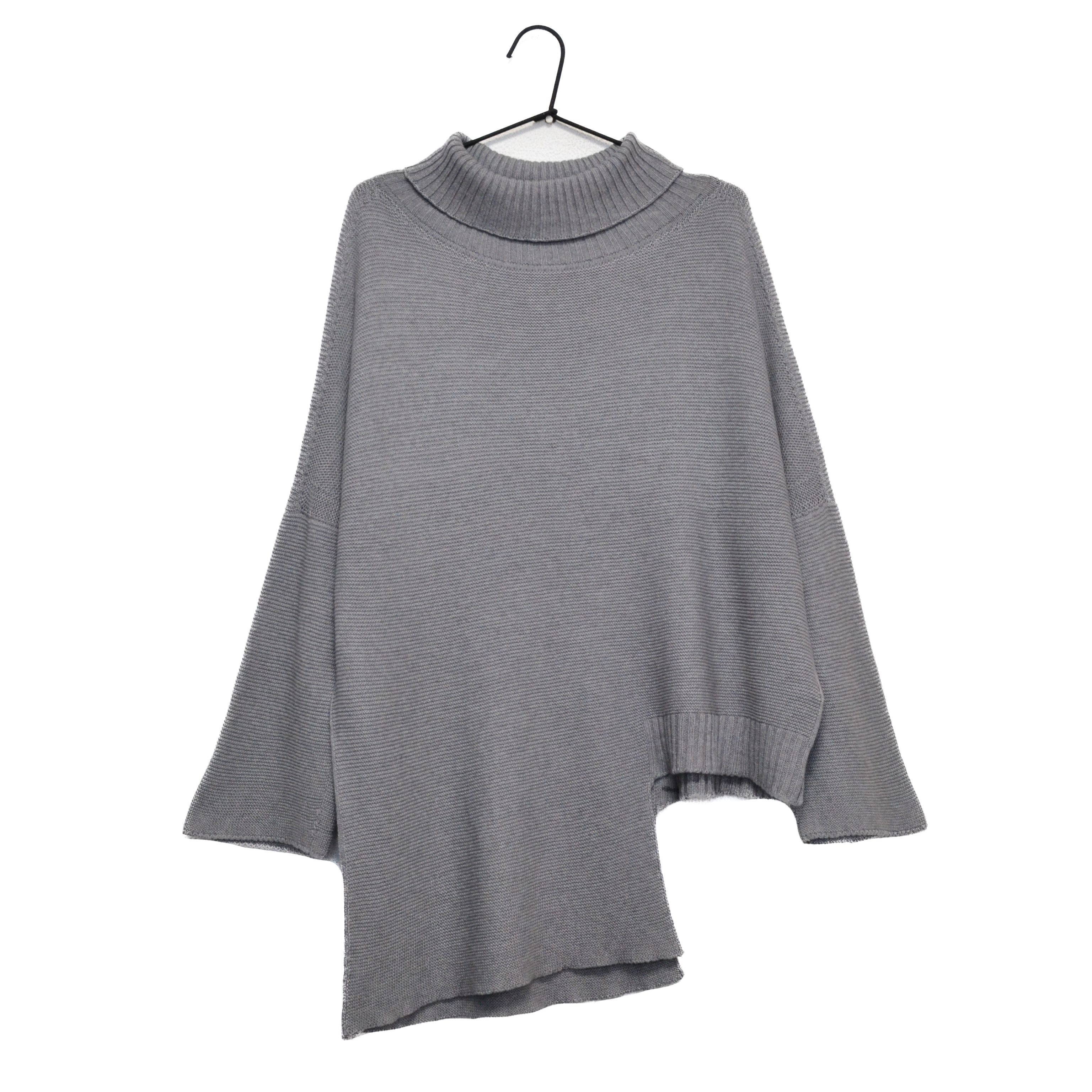 Cop Copine Cop Copine Asymmetrical Turtle Neck Wool Cotton Toki Sweater Size S / US 4 / IT 40 - 2 Thumbnail