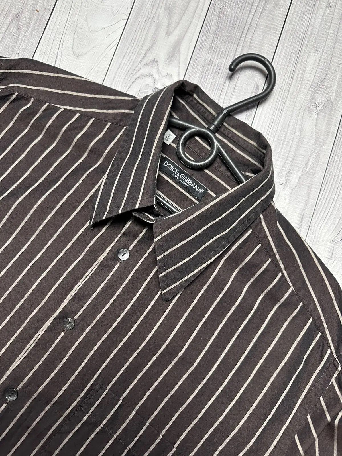 Dolce & Gabbana Vintage Dolce Gabbana shirt striped brown rare L Size US L / EU 52-54 / 3 - 3 Thumbnail
