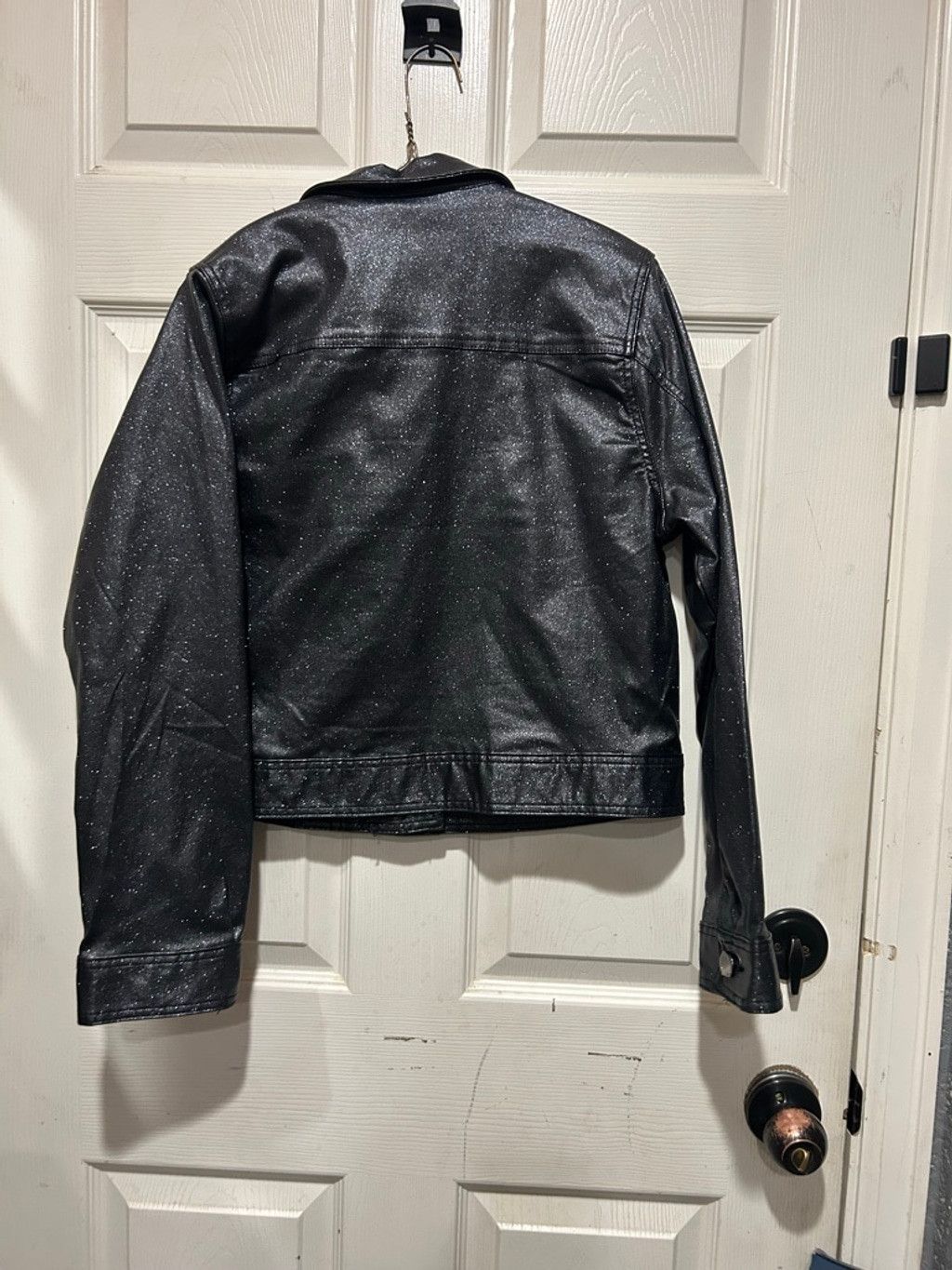 Rebecca Minkoff Women's Rebecca Minkoff Black Glitter Cropped Jacket L Size L / US 10 / IT 46 - 5 Thumbnail