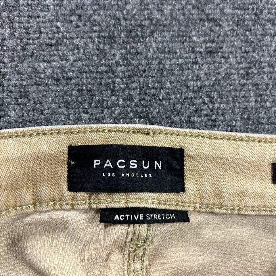 Pacsun Pacsun Jeans Mens 29x30 Beige Denim Slim Fit Active Stretch Size US 29 - 5 Thumbnail