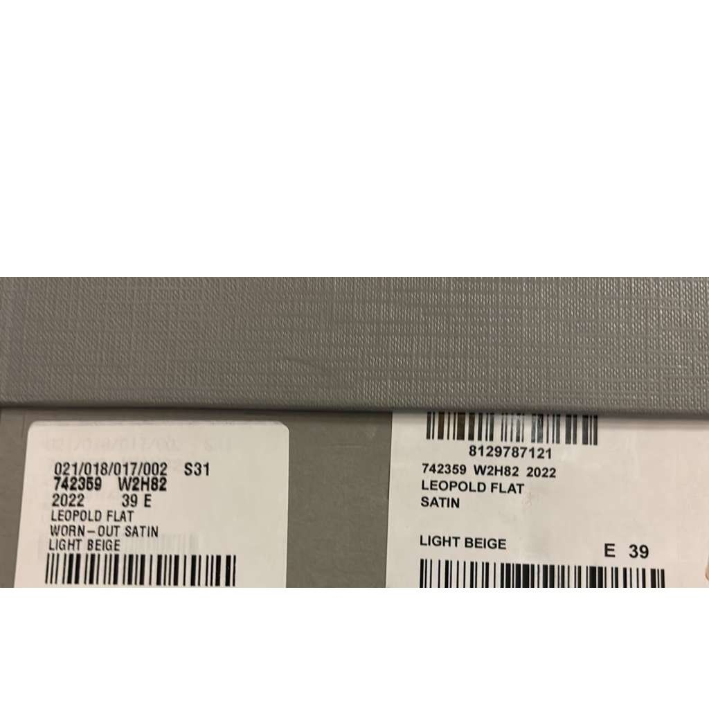 Balenciaga o1rshd1 Leopold Flat Satin Mule Shoe in Light Beige Size US 6 / EU 39 - 23 Thumbnail