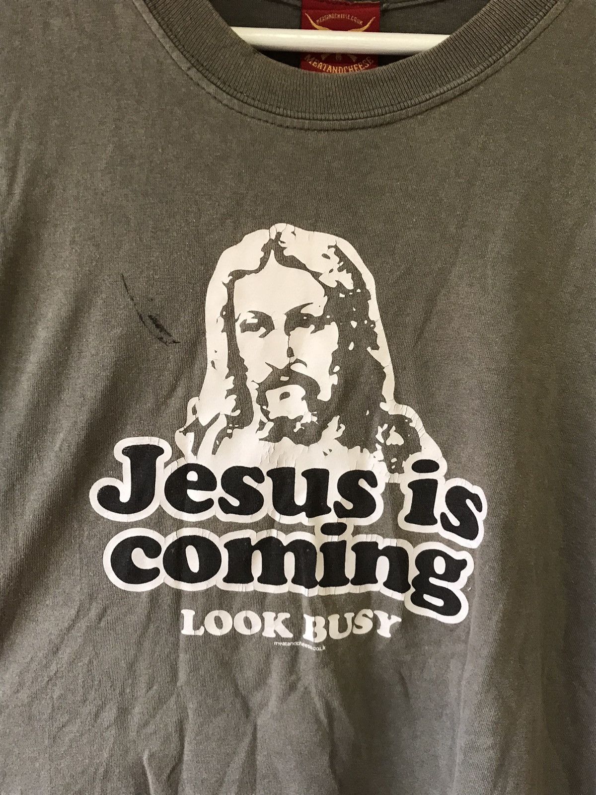 Hysteric Glamour 90s Jesus is coming Look Busy Streetwear T-Shirt Size US XL / EU 56 / 4 - 3 Thumbnail