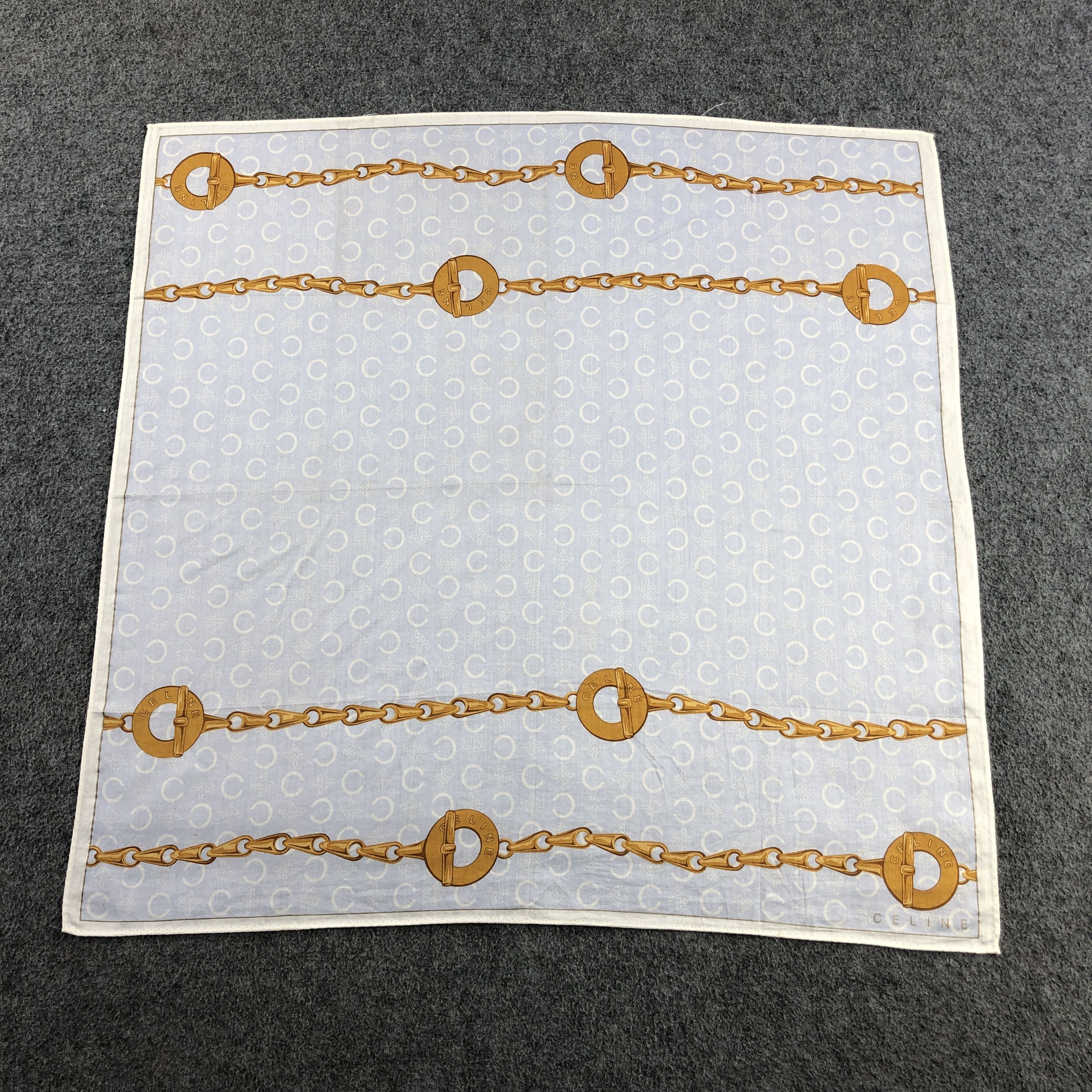 Vintage CeLIne Chains Handkerchief Neckerchief Bandana H2741 Size ONE SIZE - 2 Thumbnail