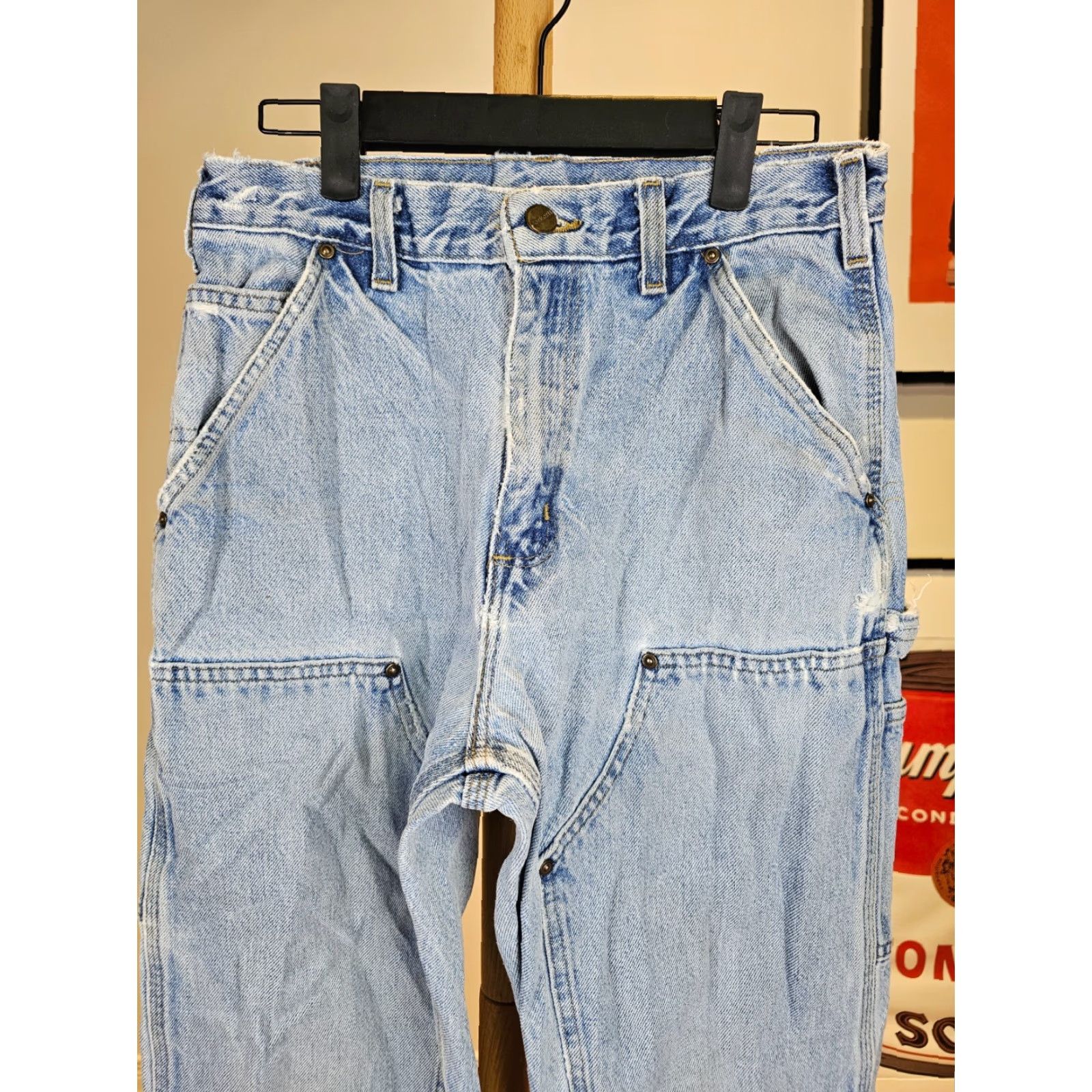 Carhartt VINTAGE Carhartt Denim Double Knee Work Jeans Pants Mens 30x30 Blue Carpenter Canvas 90s Jeans Mens Size US 30 / EU 46 - 2 Thumbnail