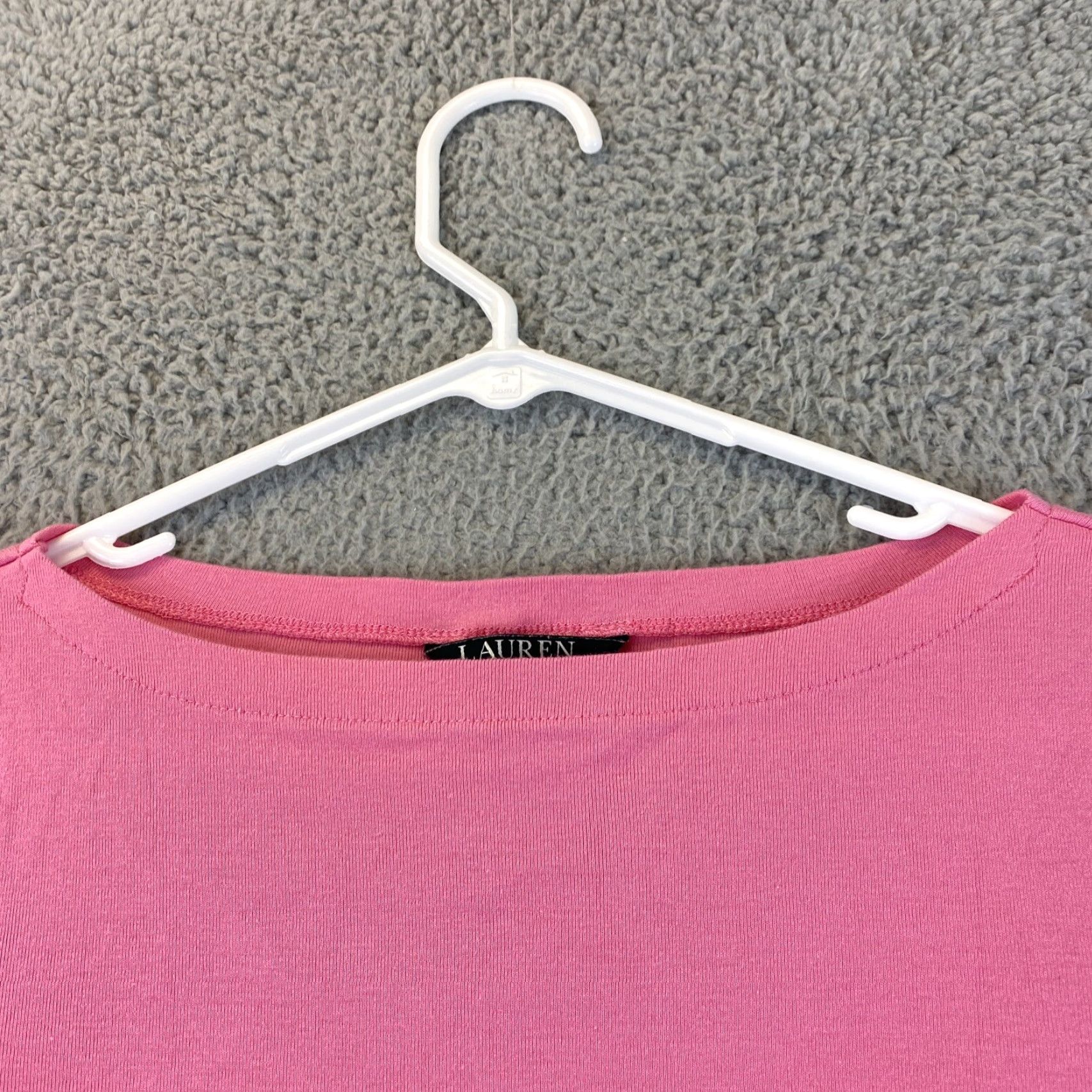 Ralph Lauren Ralph Lauren Women's T-Shirt Pink Square Neck Short Sleeve M Pullover Cotton 100% Regular Casual Modern Vintage No - Men? Girls? Size M / US 6-8 / IT 42-44 - 4 Thumbnail
