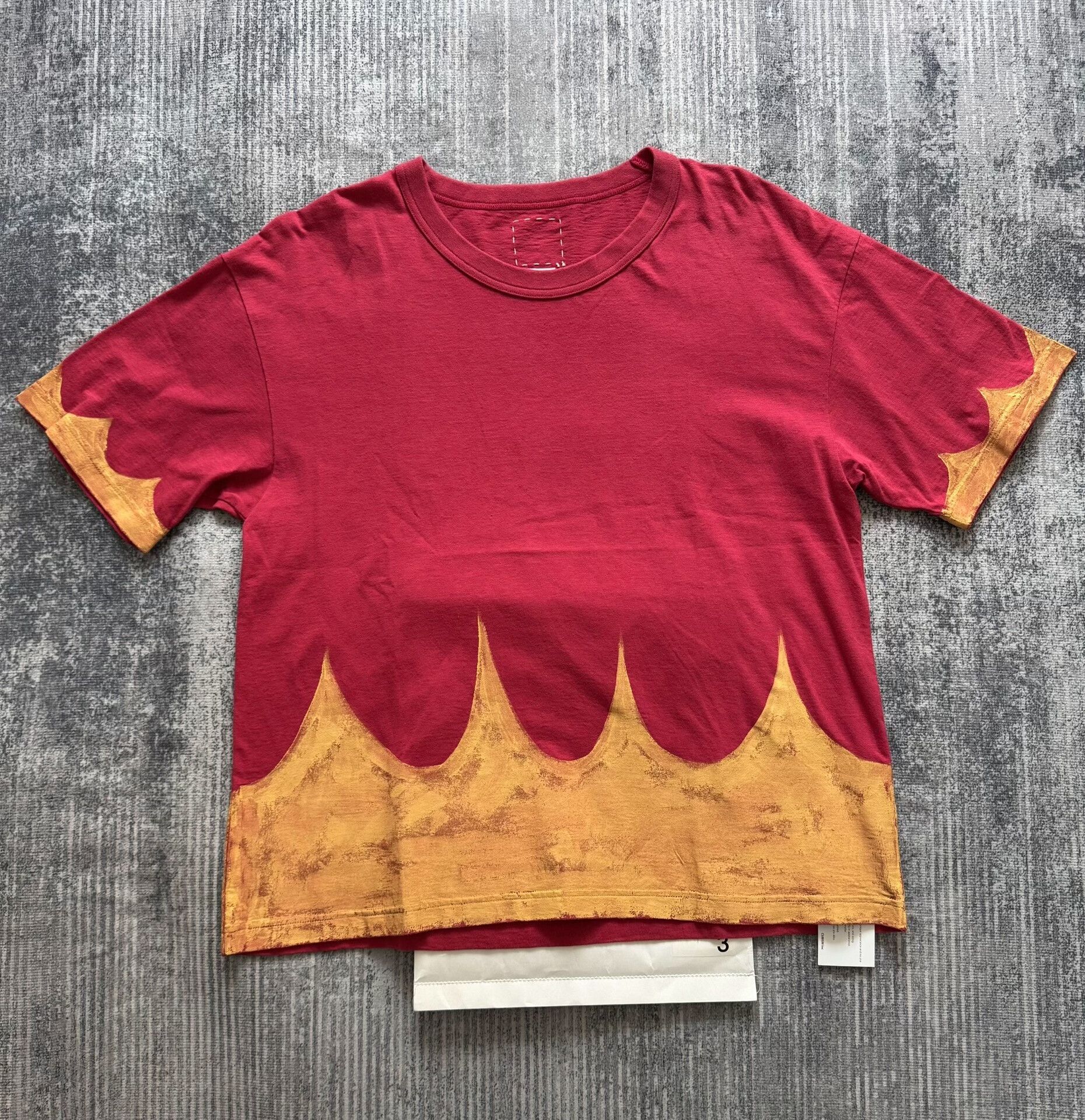 Visvim VISVIM Flamma Jumbo Red T-Shirt Size US S / EU 44-46 / 1 - 1 Thumbnail