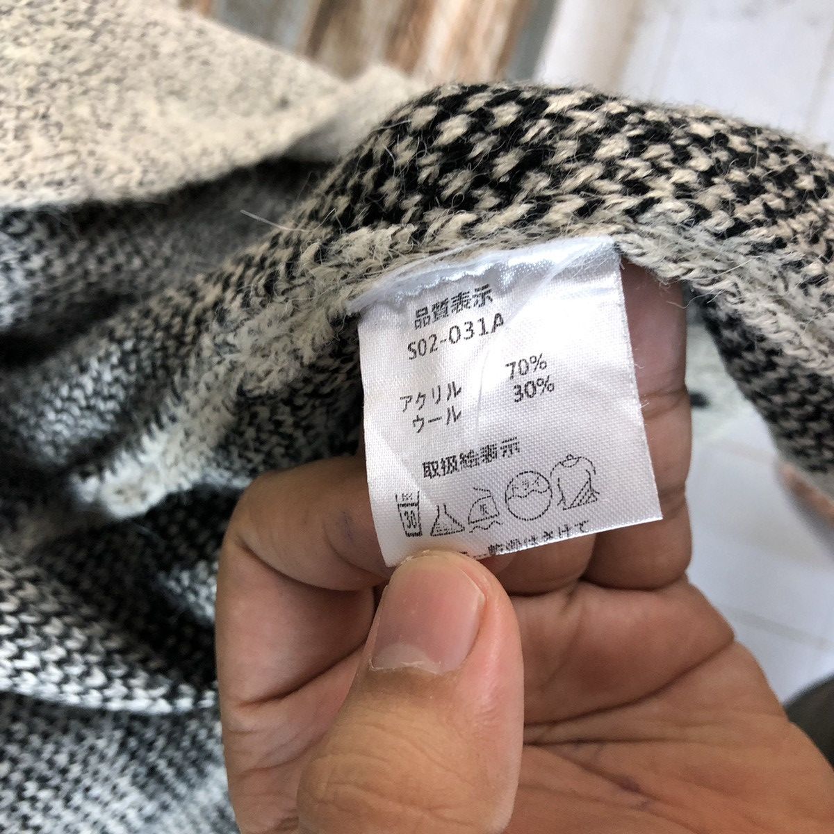 Homespun Knitwear × Japanese Brand Kashion Messange Grey Cardigan Knitwear #A1684 Size L / US 10 / IT 46 - 11 Thumbnail