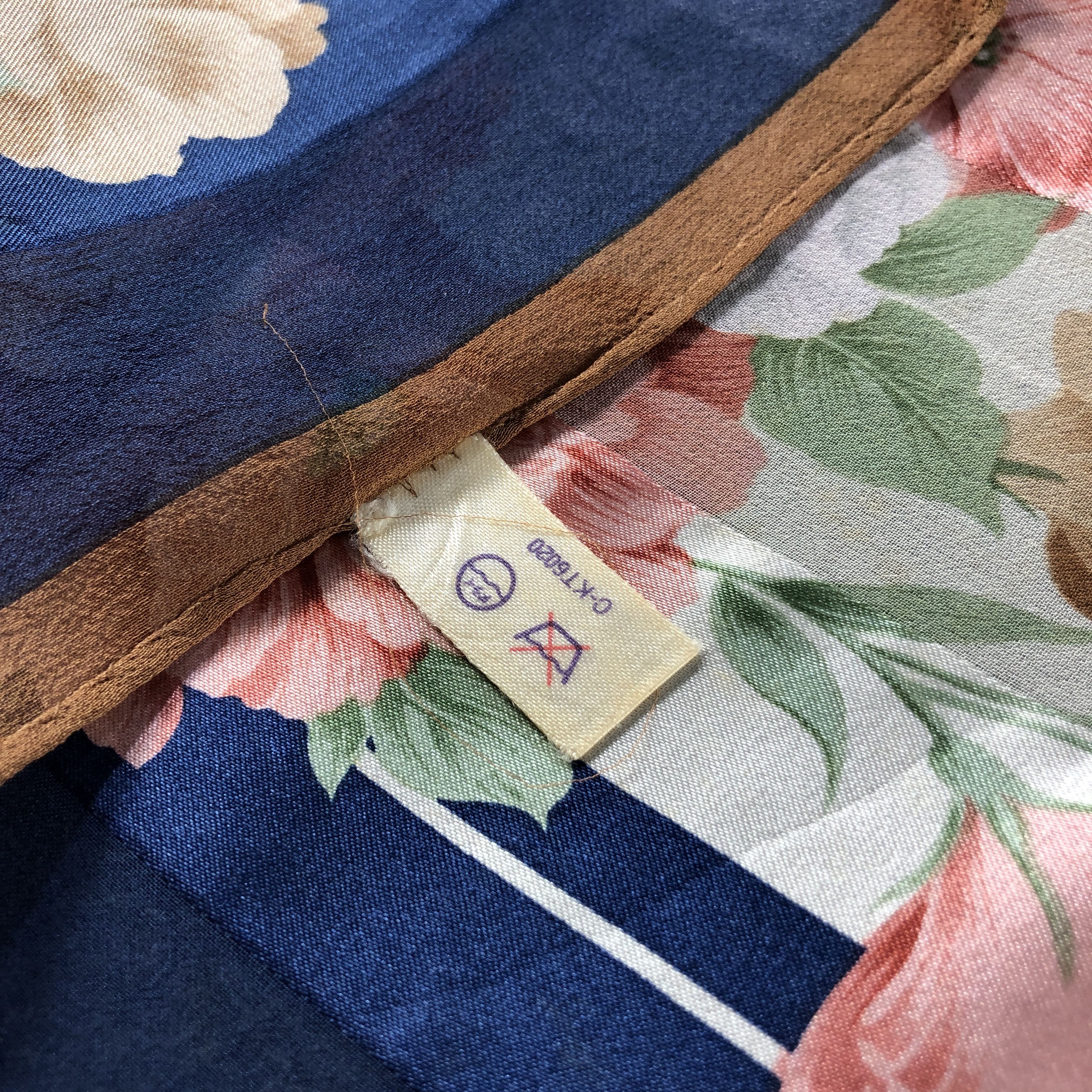 Vintage Jun Ashida Floral Silk Scarf M1327 Size ONE SIZE - 6 Thumbnail
