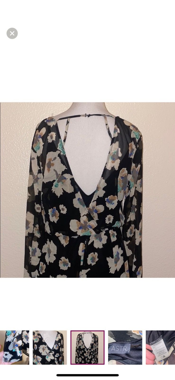 ASTR The Label Astr XS sheer wrap floral romper Size 26" / US 2 / IT 38 - 2 Thumbnail
