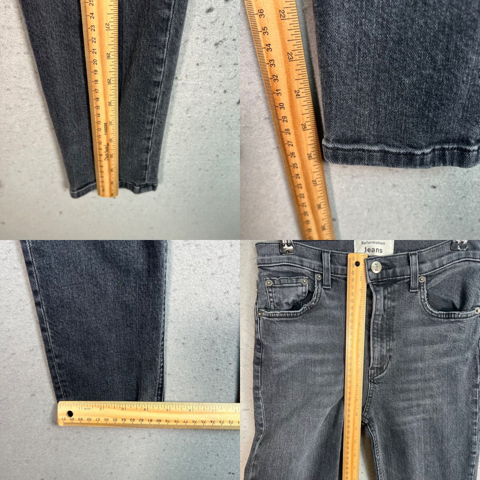 Reformation Reformation Jeans Womens 27 High Skinny Crop Organic Cotton Blend Denim Gray 27 Inseam 27 Rise High Adult Womens Skinny Jeans Size 27" / US 4 / IT 40 - 8 Thumbnail