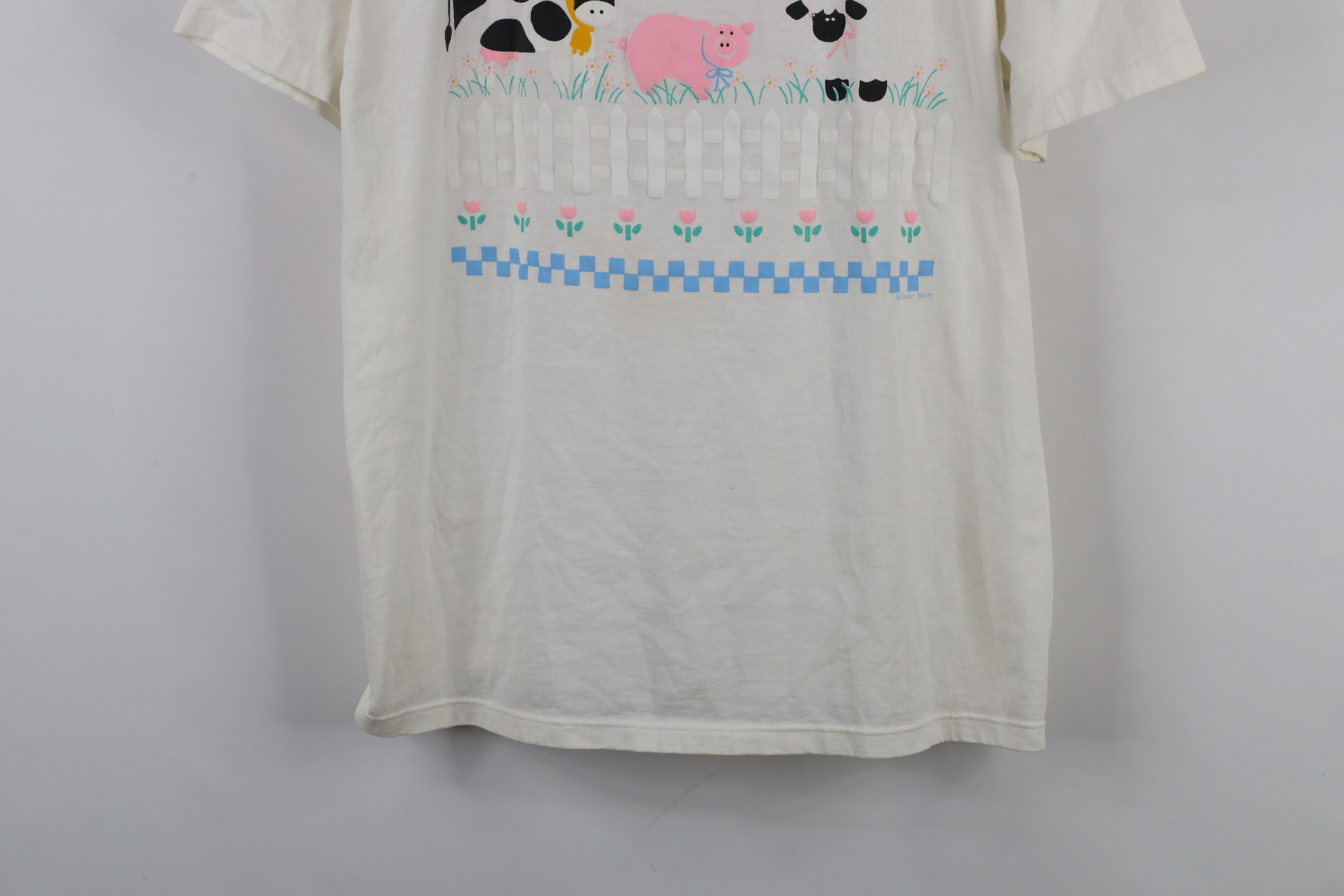 Vintage Vintage 90s Country Primitive Farm Animals T-Shirt USA Size L / US 10 / IT 46 - 3 Thumbnail