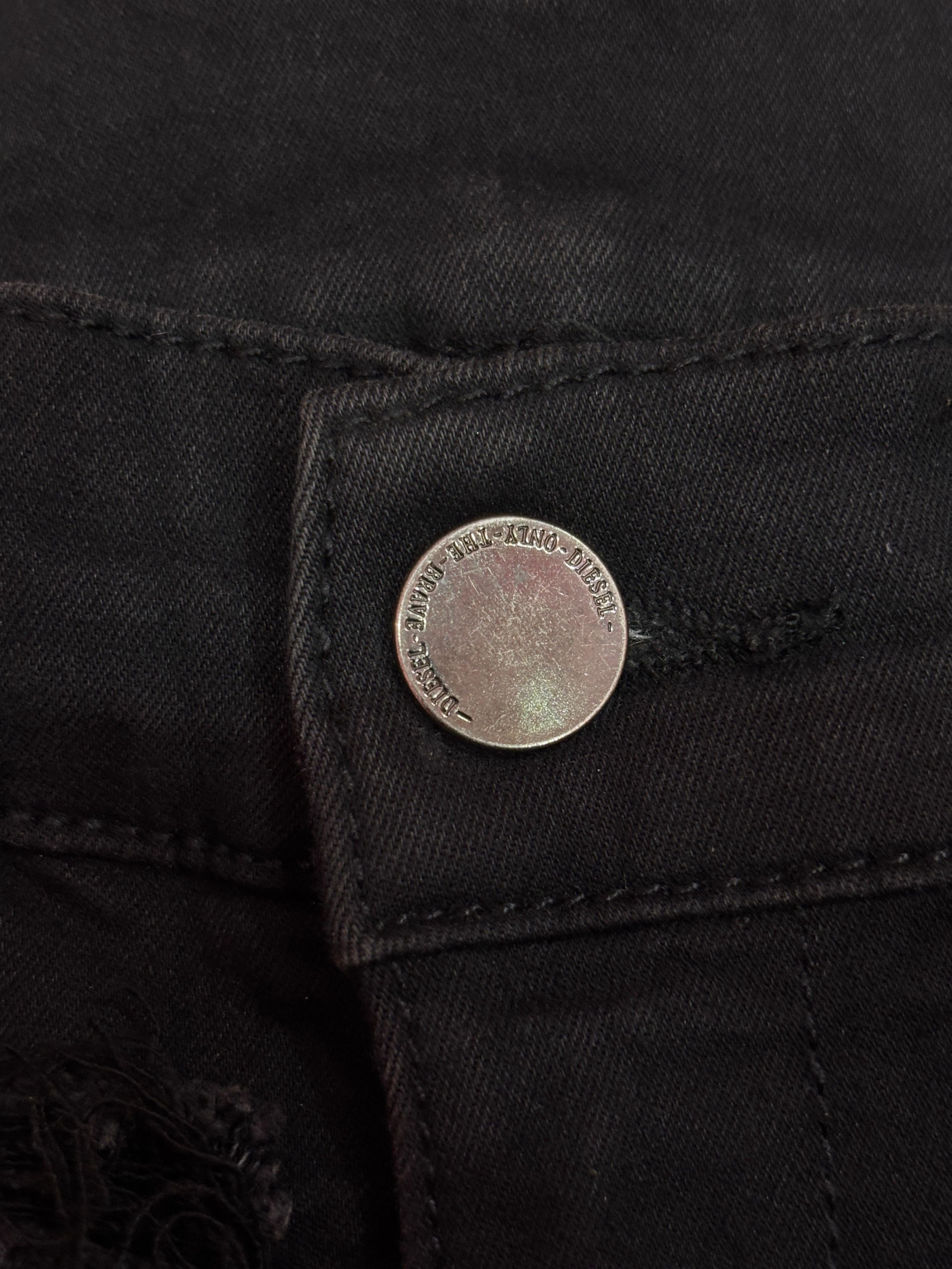 Diesel Diesel Dhary 0686M Jeans Super Tight Black Cracked Stretch Size 24" / US 00 / IT 34 - 6 Thumbnail