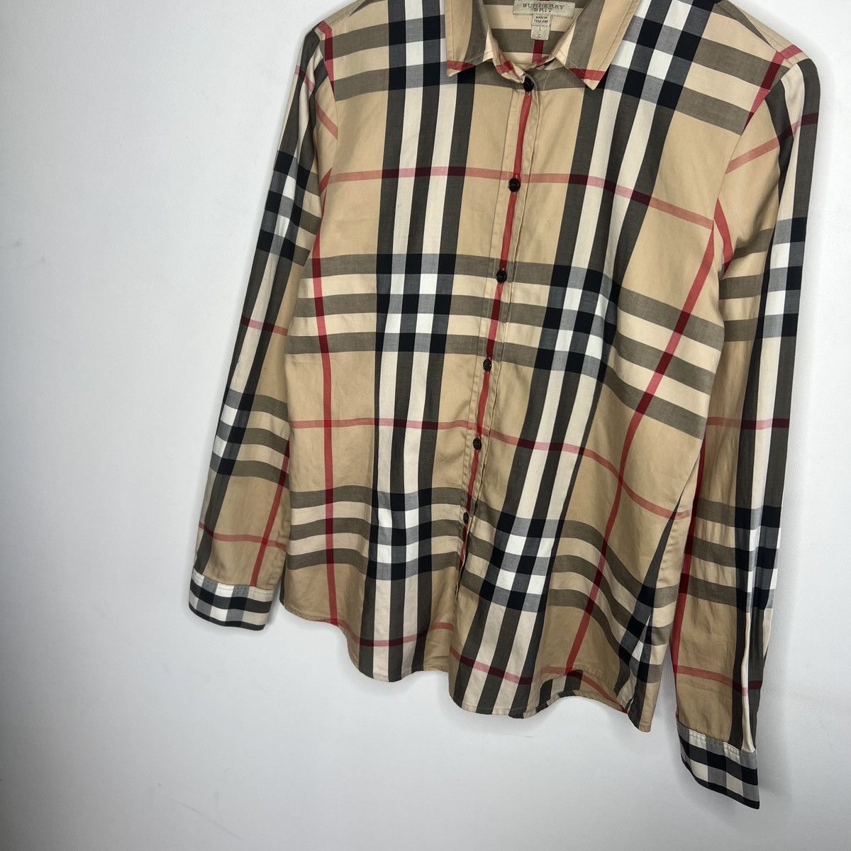Burberry Burberry Nova Check Shirt Button Up Beige Size L / US 10 / IT 46 - 2 Thumbnail