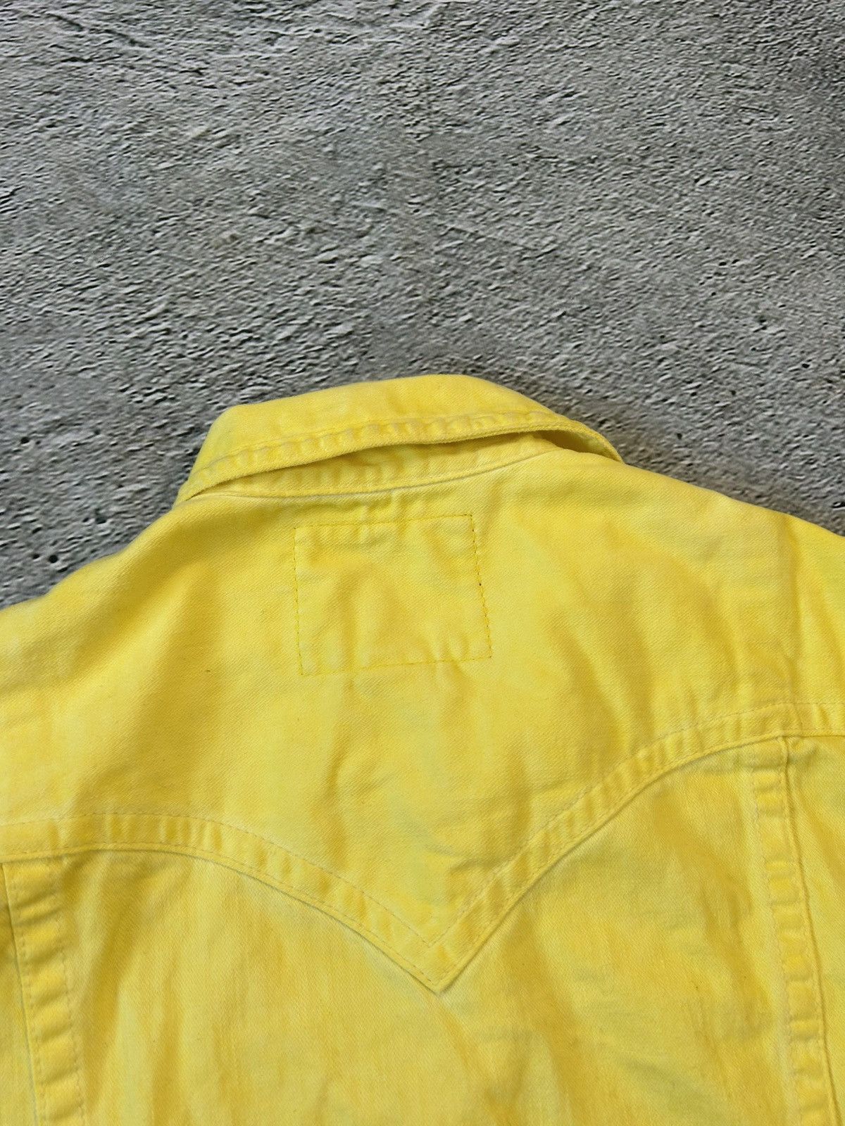 True Religion × Vintage True Religion denim jacket vest yellow Y2K sleeveless Size US XXL / EU 58 / 5 - 9 Thumbnail