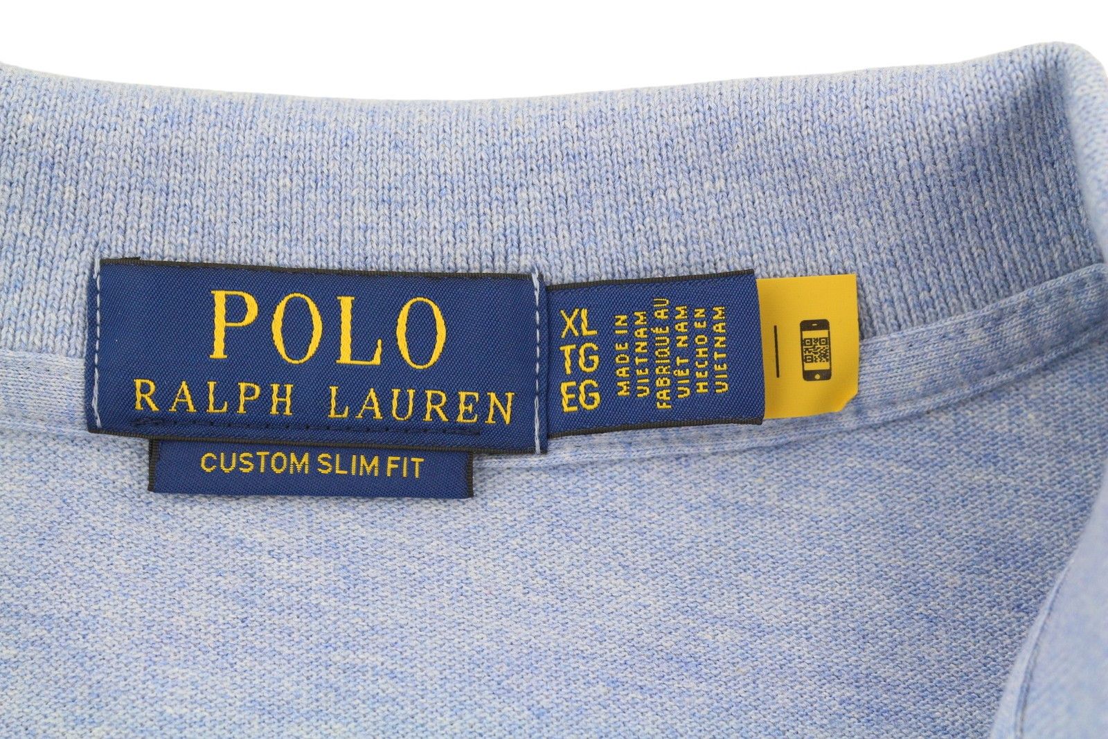 Ralph Lauren CUSTOM SLIM FIT XL Blue Melange Embroidered 87899 Size US XL / EU 56 / 4 - 7 Thumbnail