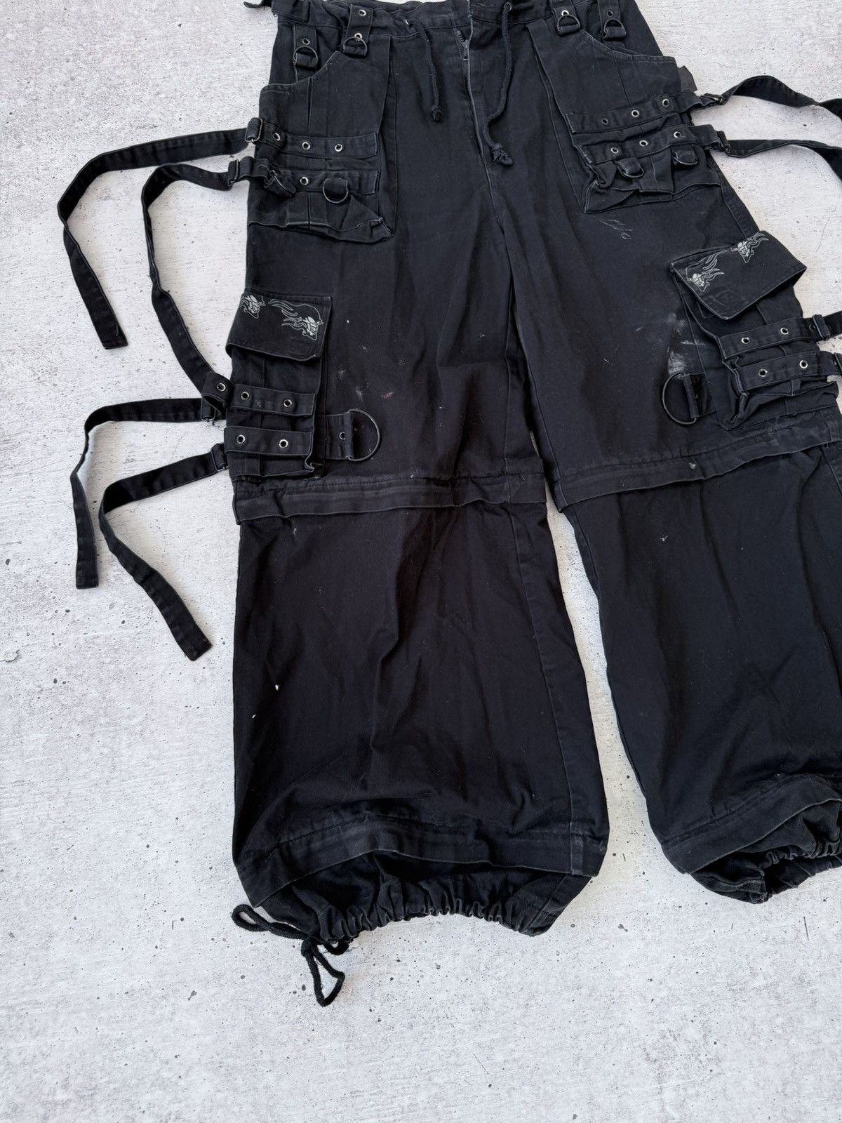 Other Vintage Y2K Cyber Goth Bondage Cargo Pants Multi Pocket Size US 33 - 7 Thumbnail