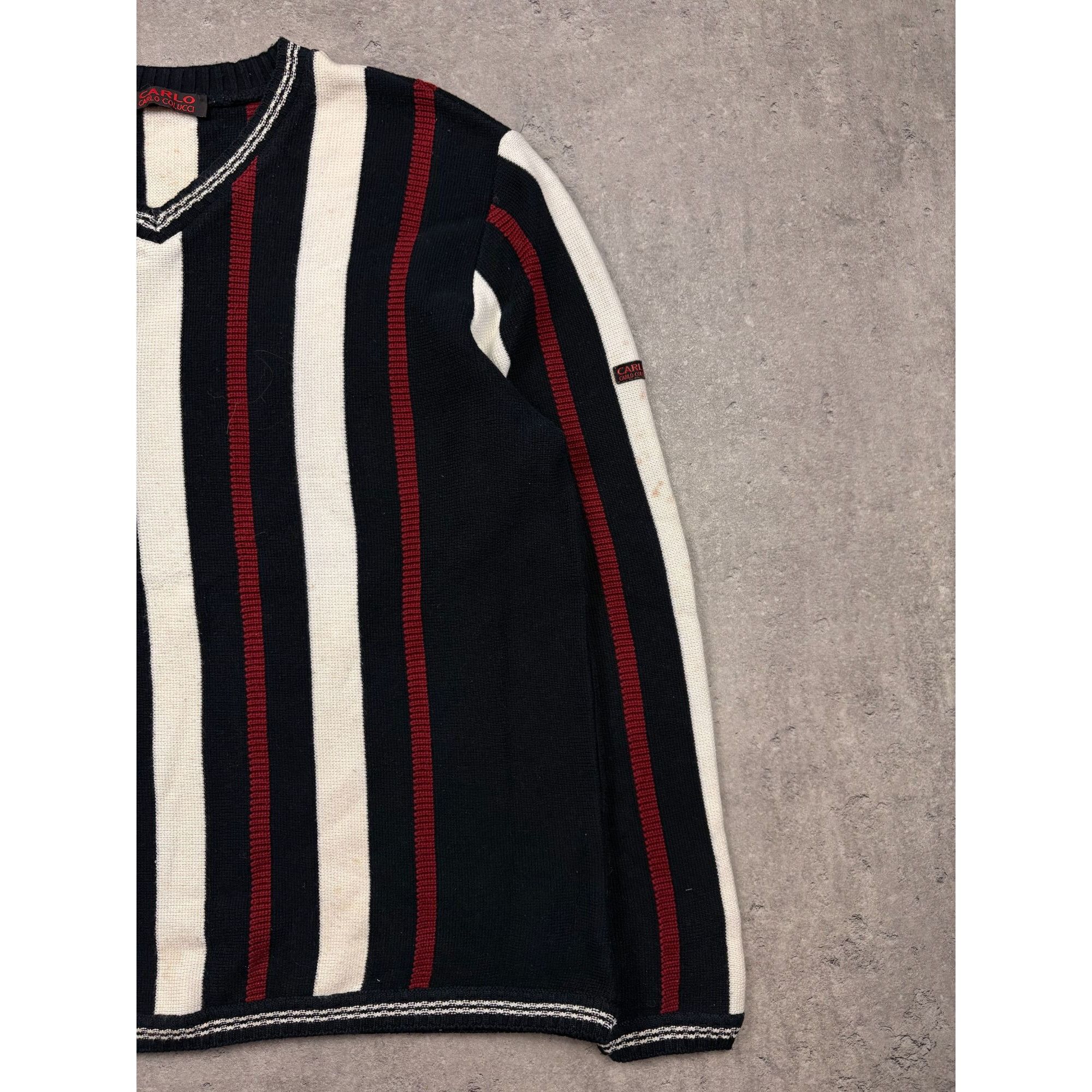 Carlo Colucci Vintage Carlo Colucci Vertical Stripe Sweater y2k STREETWEAR Size US XXL / EU 58 / 5 - 3 Thumbnail