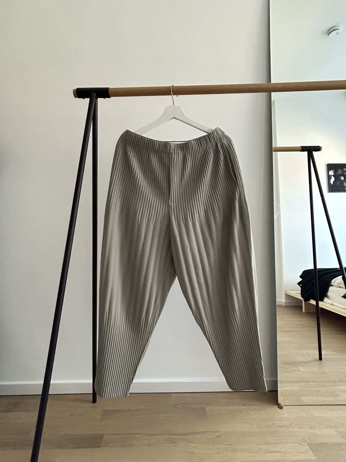 image of Homme Plisse Issey Miyake Issey Miyake Homme Plissee Pants Size 3 in Grey, Men's