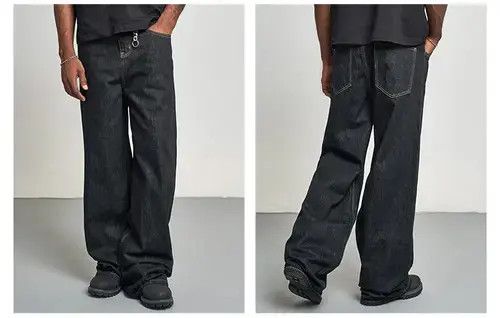 Jean Baggy Carpenter Denim Jeans Size US 35 - 4 Thumbnail