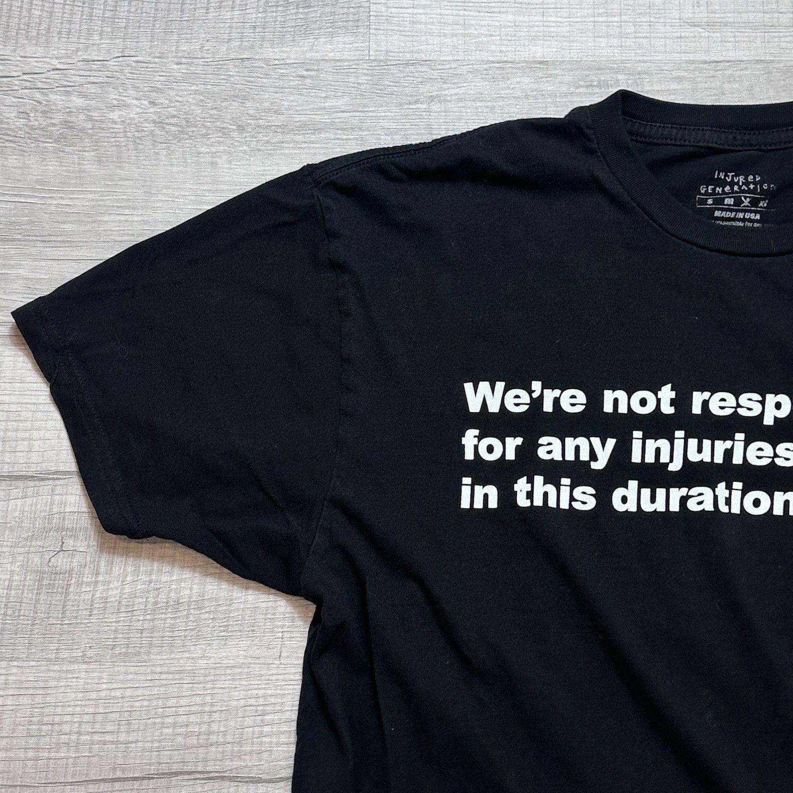 Rap Tees ASAP Rocky Injured Generation"Not Responsible" Tour Shirt Size US L / EU 52-54 / 3 - 6 Thumbnail